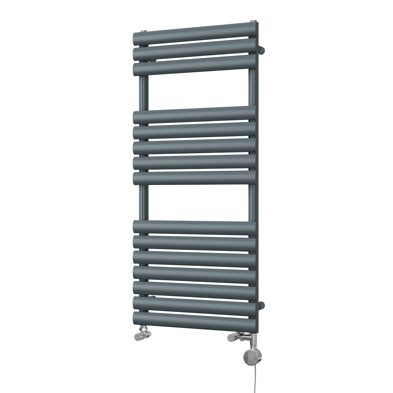 Omeara - Anthracite Dual Fuel Towel Rail H1120mm x W500mm Thermostatic - Image 2