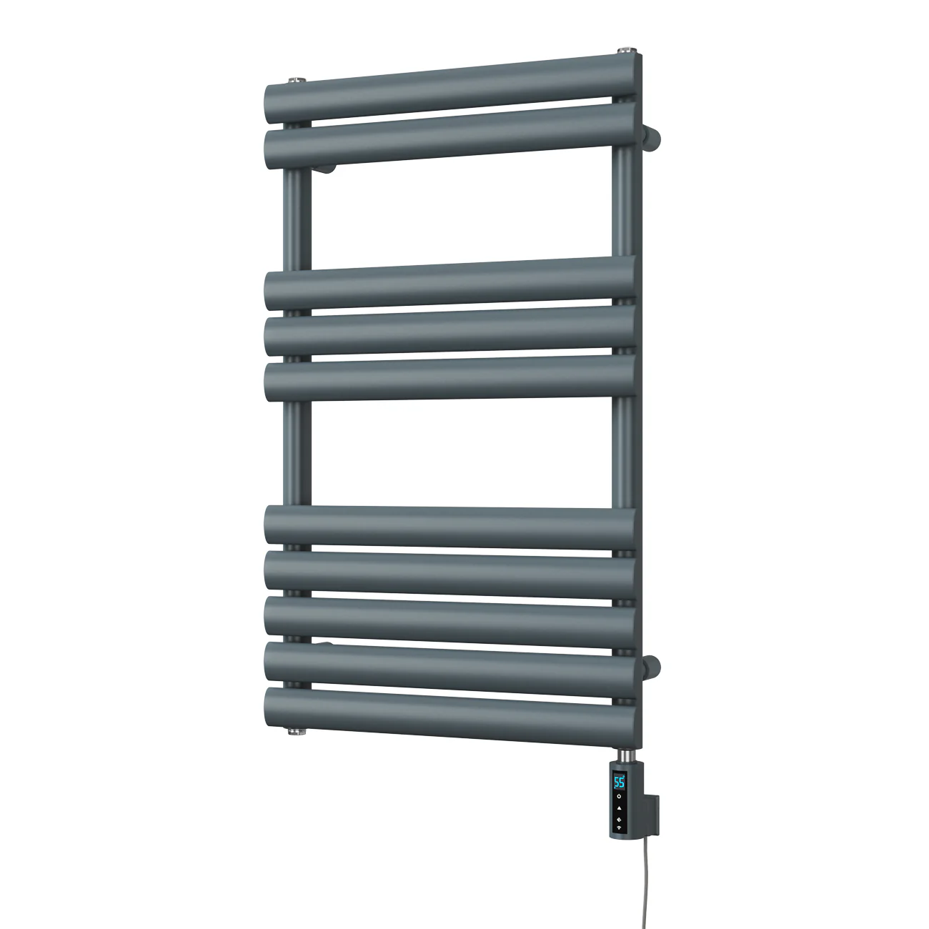 Omeara - Anthracite Electric Towel Rail H825mm x W500mm 300w Thermostatic WIFI - Image 2