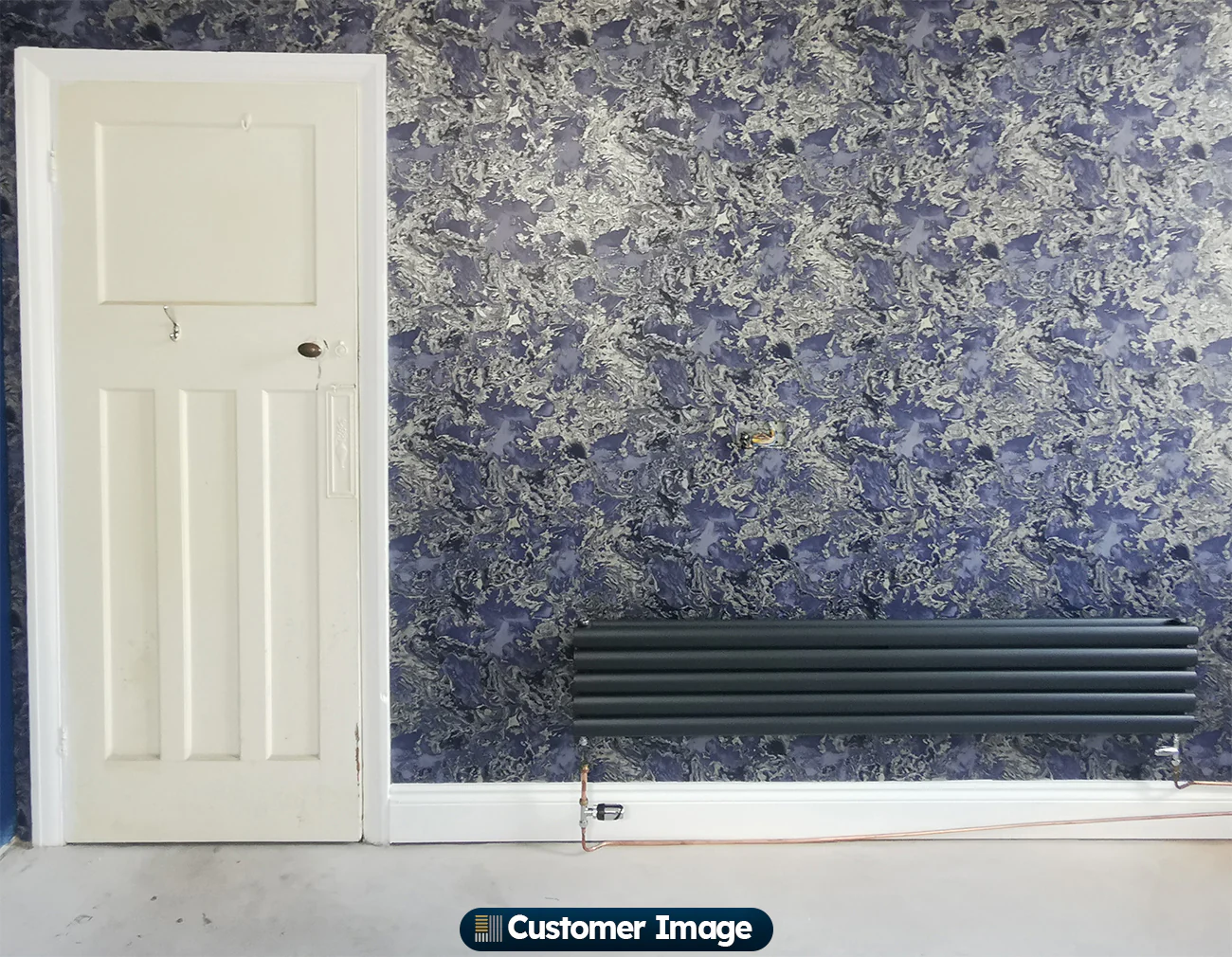Omeara Axis - Anthracite Horizontal Radiator H290mm x W1600mm Double Panel - Image 4