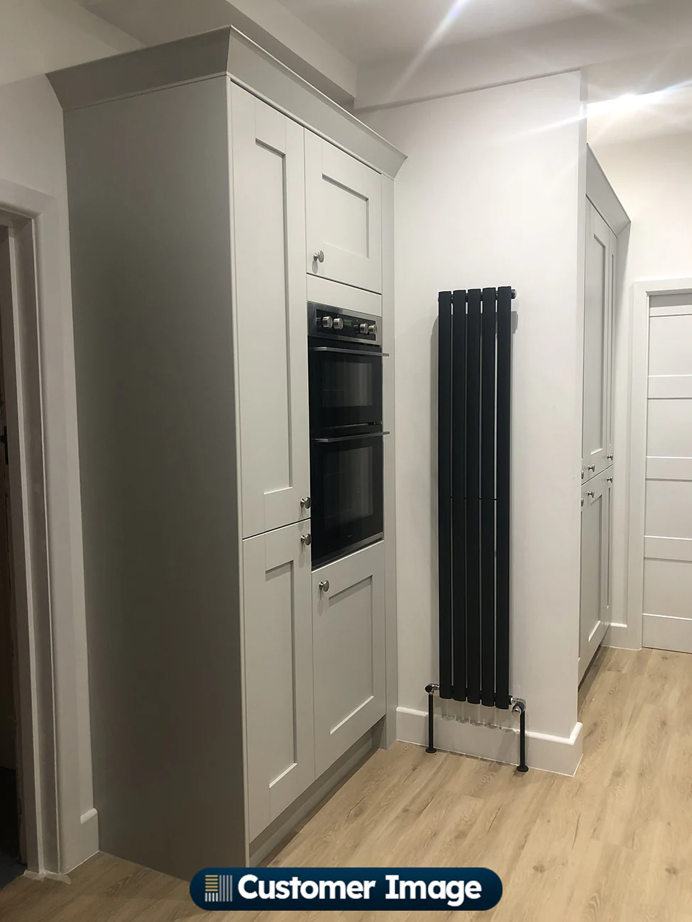 Omeara - Anthracite Vertical Radiator H1600mm x W290mm Single Panel - Image 5