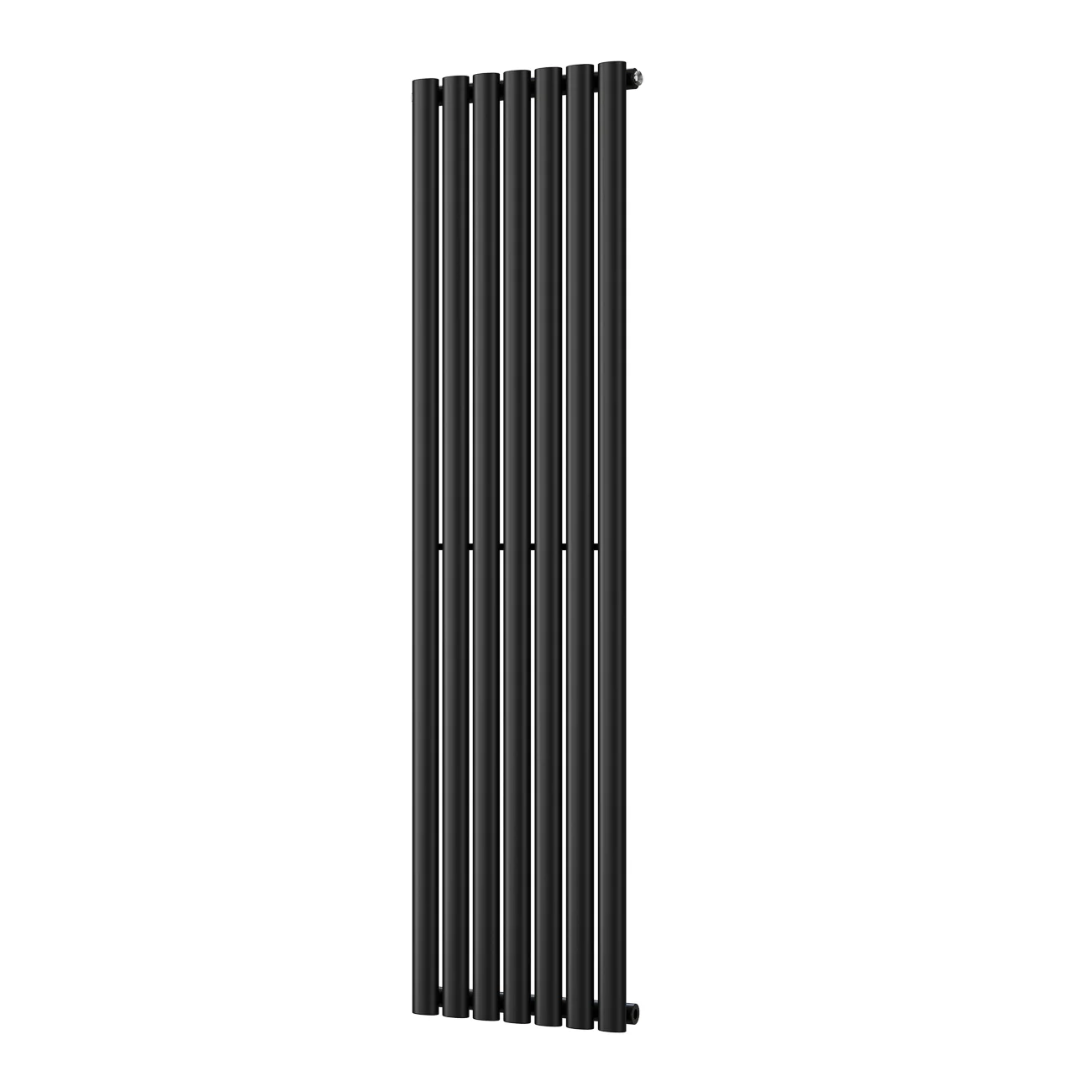 Omeara - Black Designer Radiator H1600mm x W406mm Single Panel - Feet Included