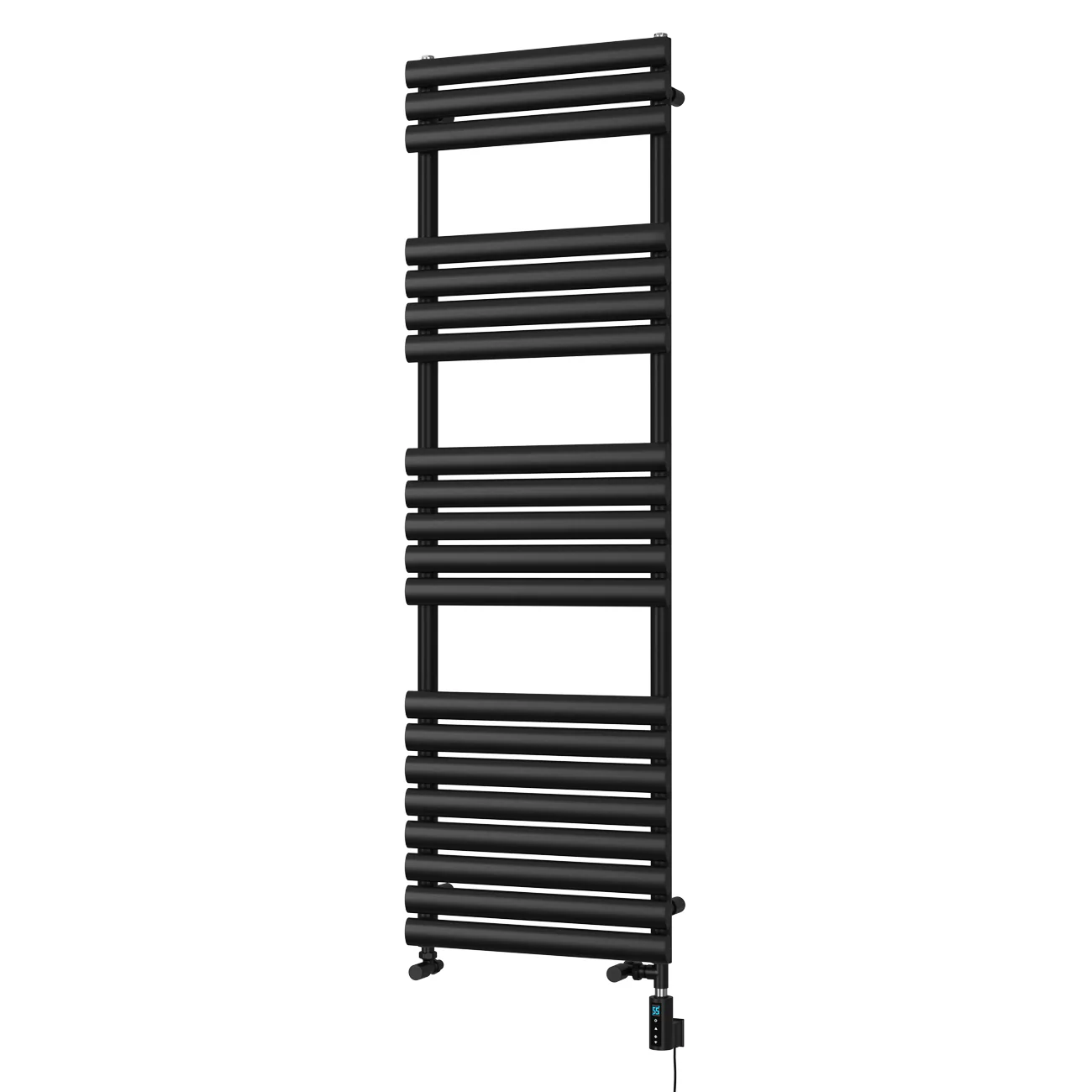 Omeara - Black Dual Fuel Towel Rail H1595mm x W500mm Thermostatic WIFI - Image 2
