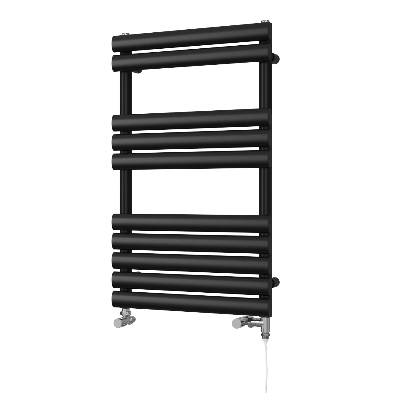 Omeara - Black Dual Fuel Towel Rail H825mm x W500mm Standard - Image 2