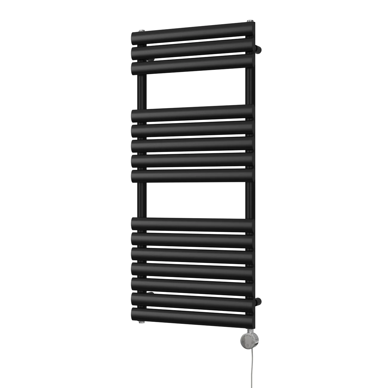 Omeara - Black Electric Towel Rail H1120mm x W500mm 600w Thermostatic - Image 2