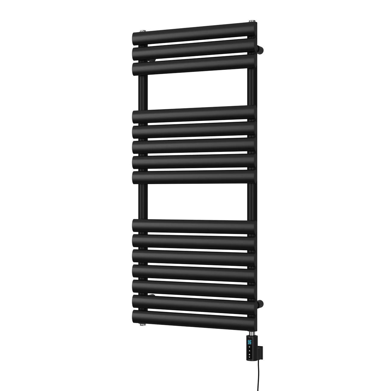 Omeara - Black Electric Towel Rail H1120mm x W500mm 600w Thermostatic WIFI - Image 2