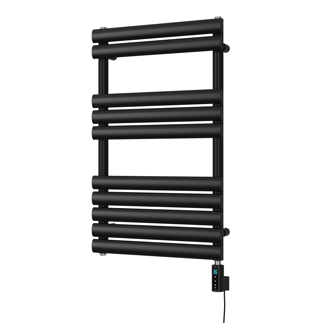 Omeara - Black Electric Towel Rail H825mm x W500mm 300w Thermostatic WIFI - Image 2