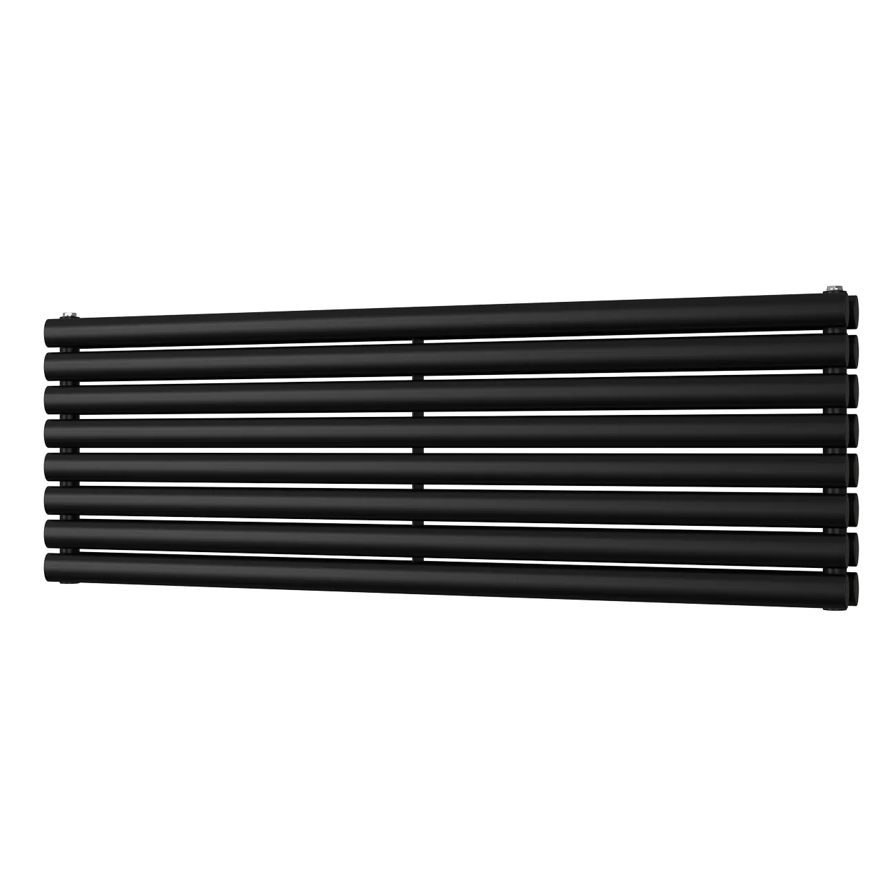 Omeara Axis - Black Horizontal Radiator H464mm x W1400mm Double Panel