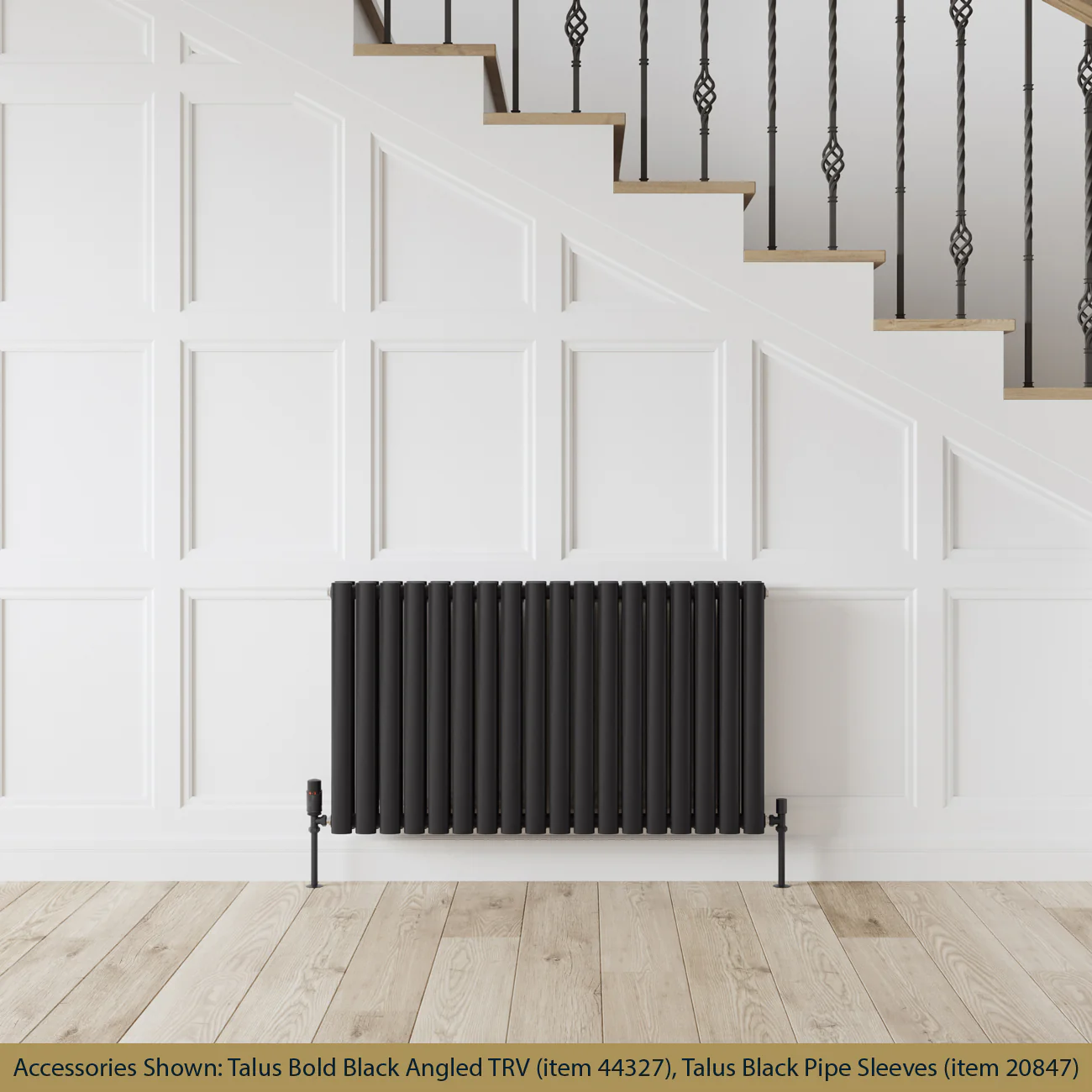 Omeara - Black Horizontal Radiator H600mm x W1044mm Double Panel - Image 2