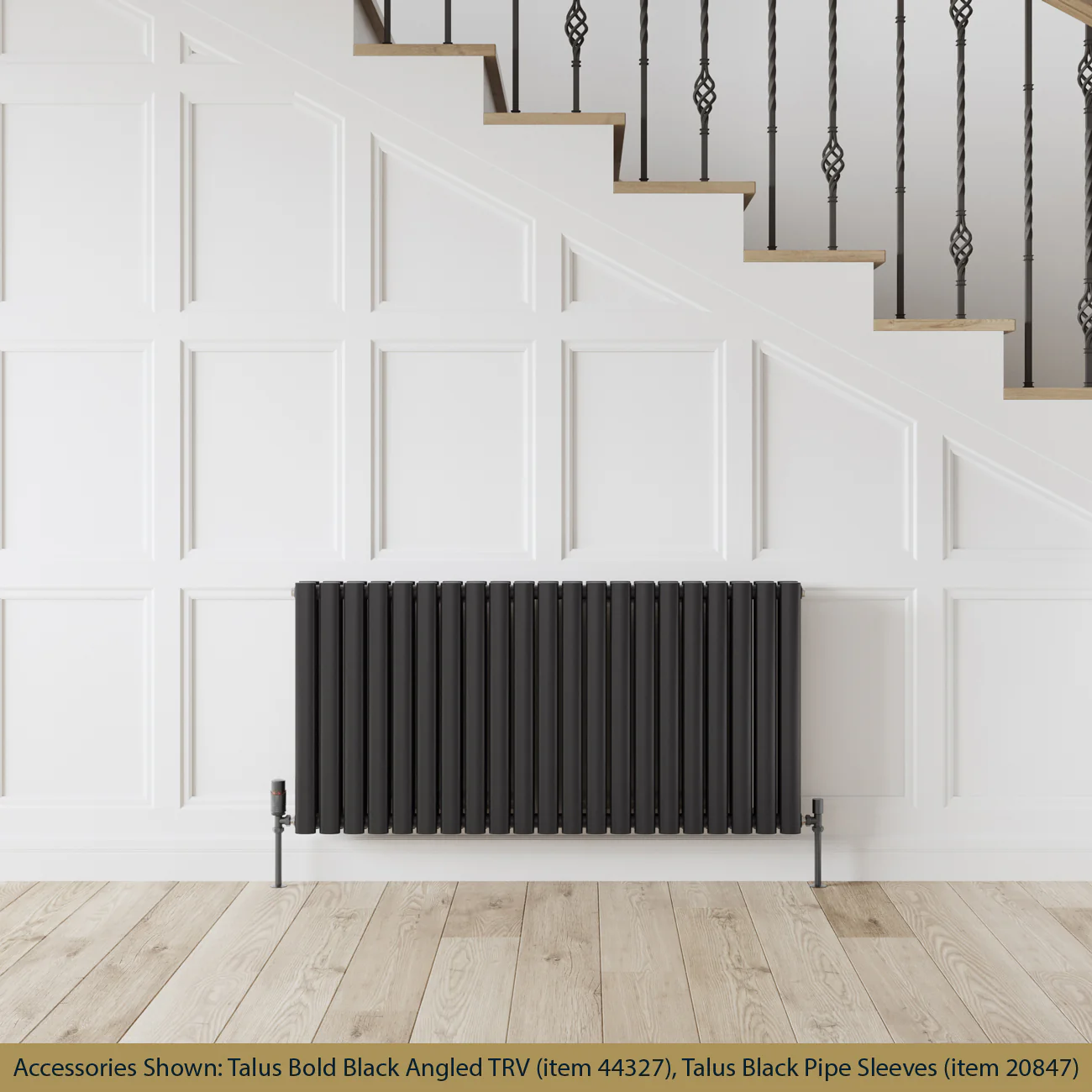 Omeara - Black Horizontal Radiator H600mm x W1218mm Double Panel - Image 2