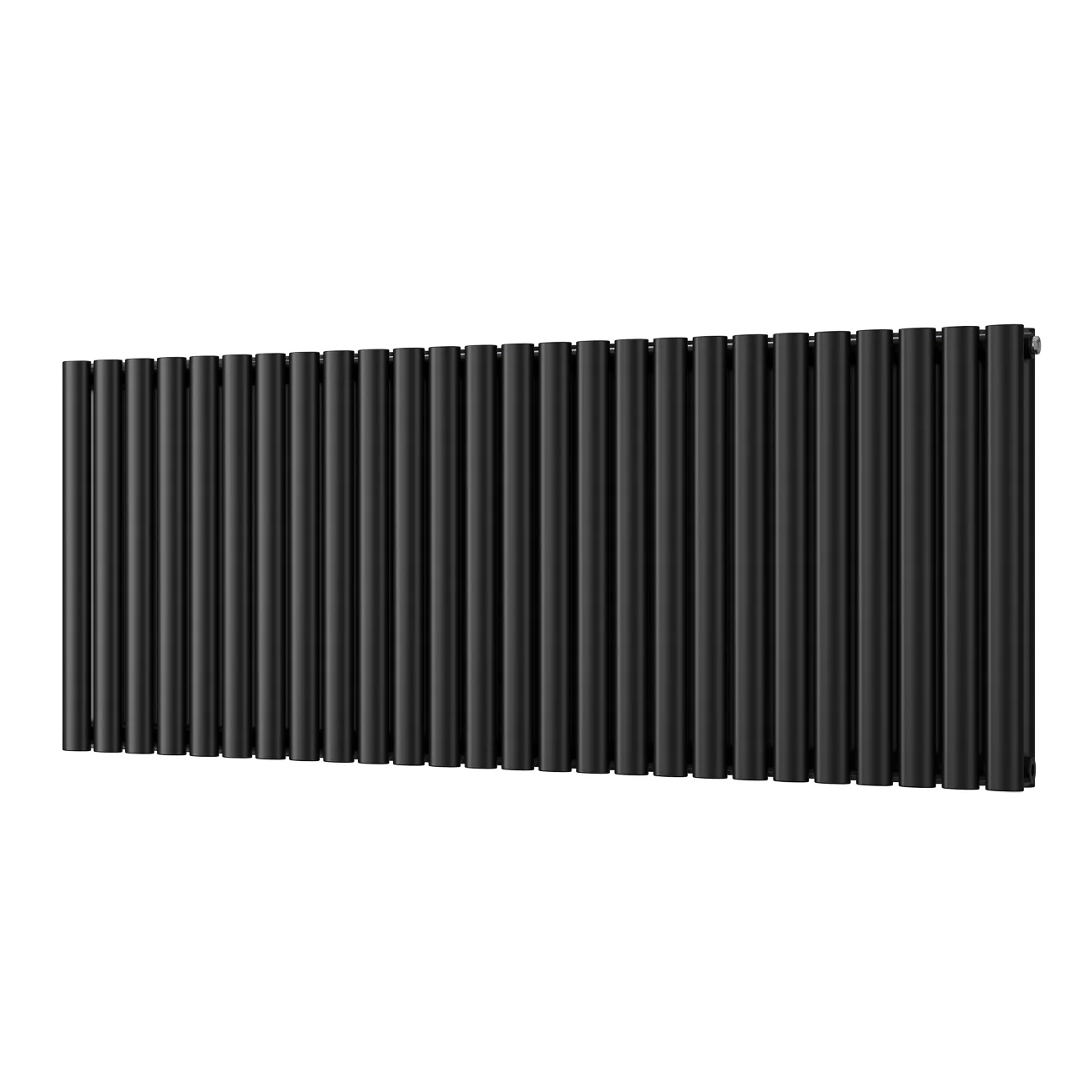 Omeara - Black Horizontal Radiator H600mm x W1508mm Double Panel