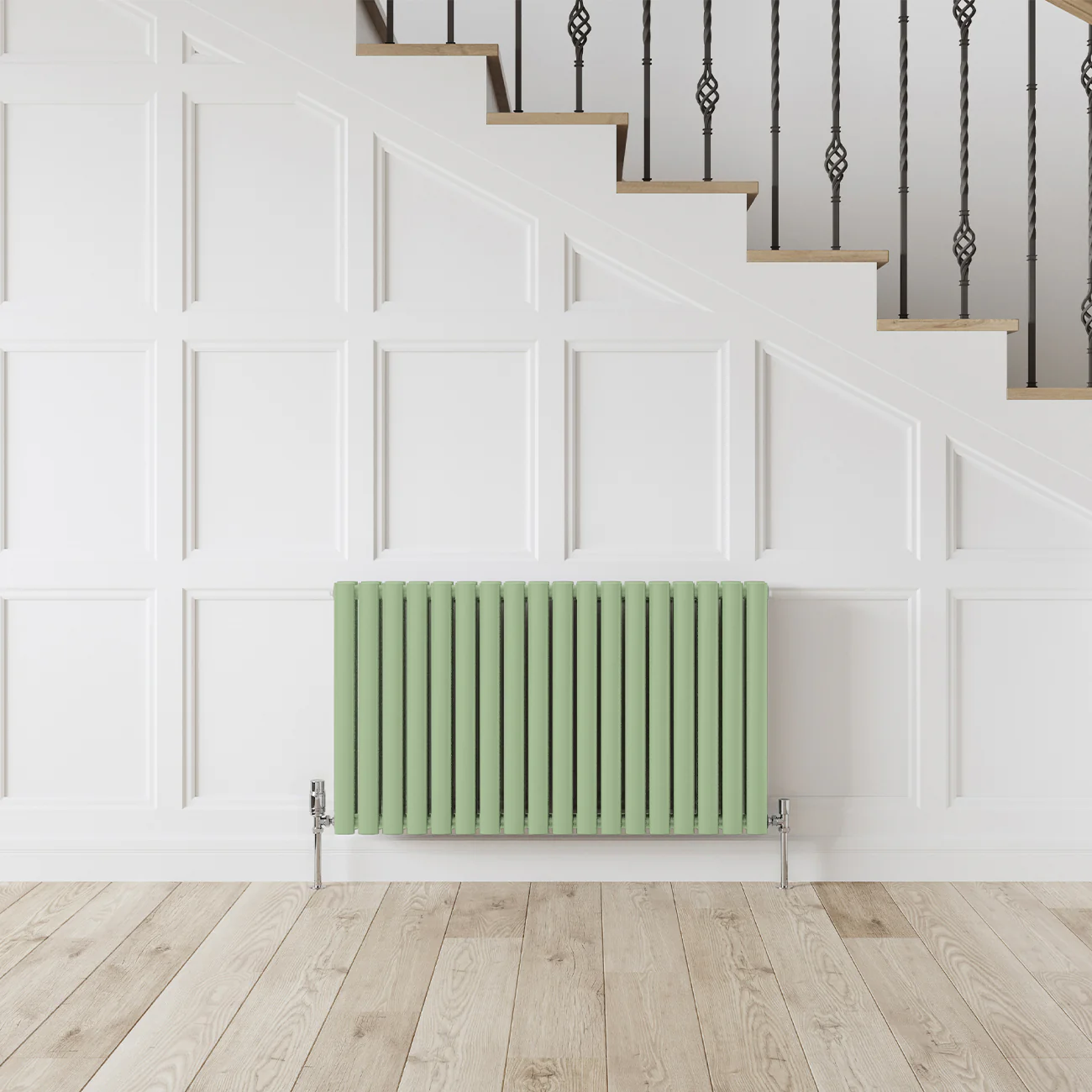 Omeara - Pale Green Horizontal Radiator H600mm x W1044mm Double Panel - Image 2