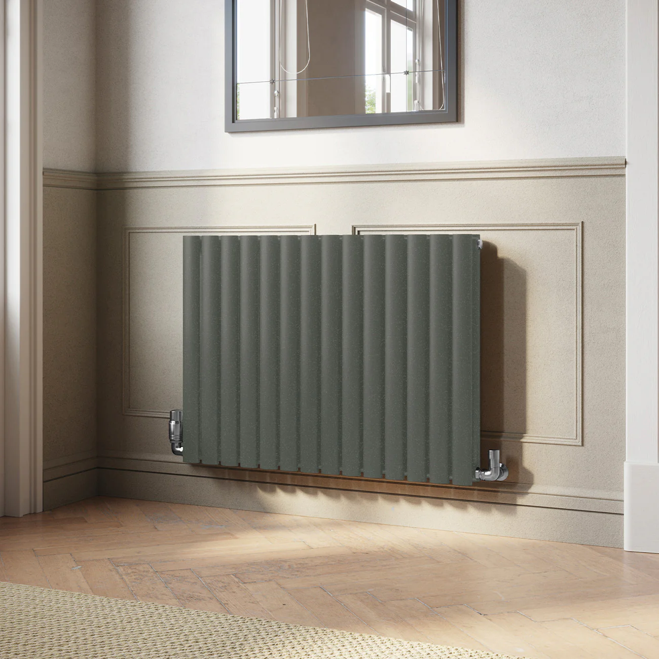 Omeara - Signature Audi Grey Horizontal Radiator H600mm x W812mm Double Panel - Image 2