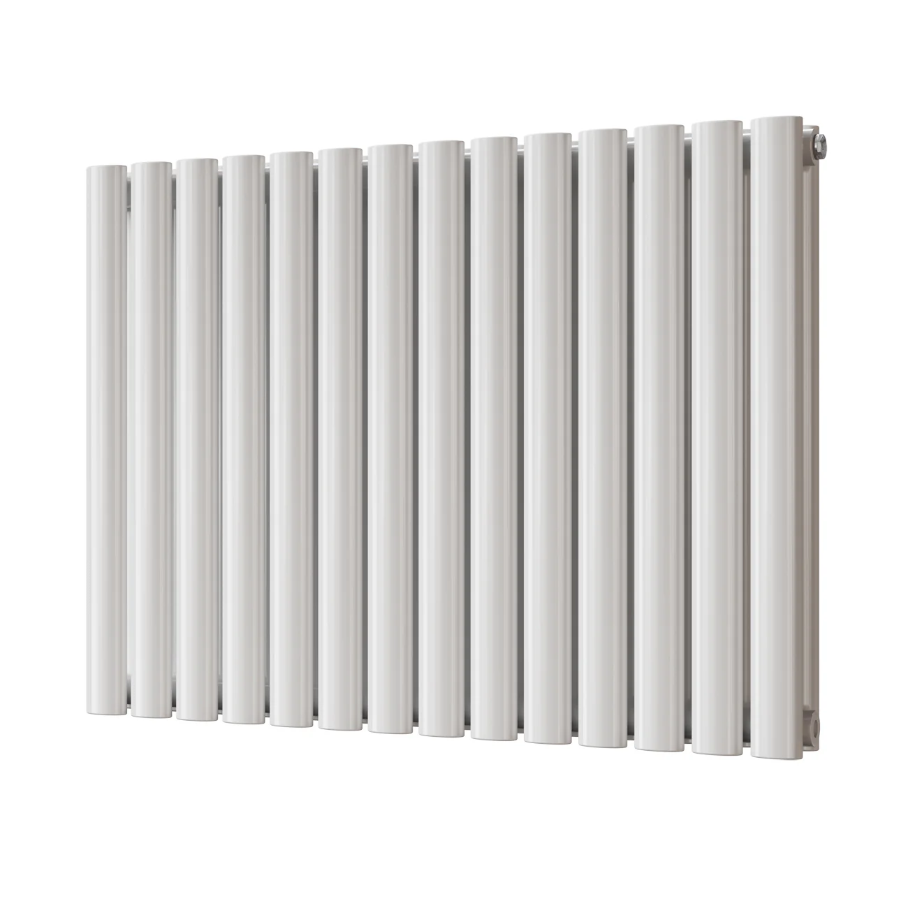 Omeara - White Designer Radiator H600mm x W812mm Double Panel - Feet Included
