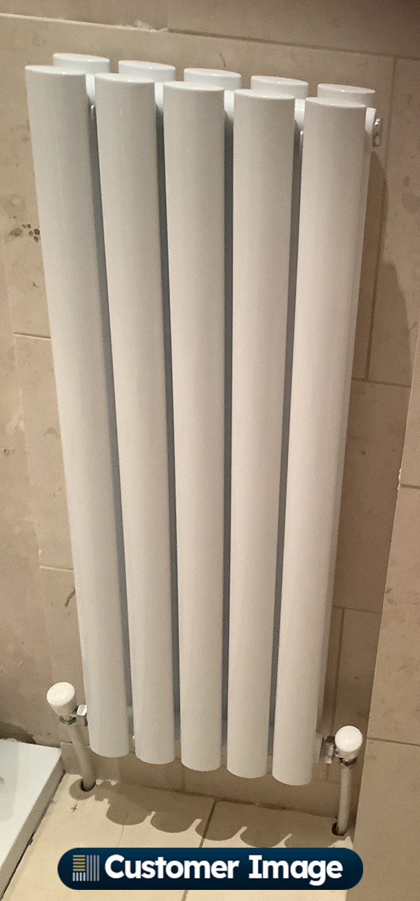 Omeara - White Designer Radiator H800mm x W290mm Double Panel - Image 4