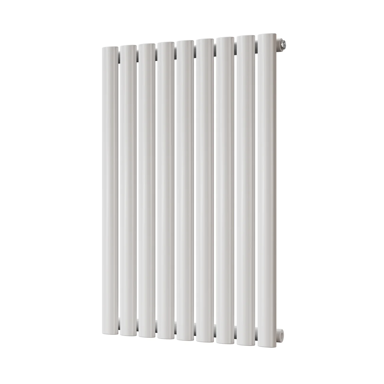 Omeara - White Designer Radiator H800mm x W522mm Single Panel - Feet Included
