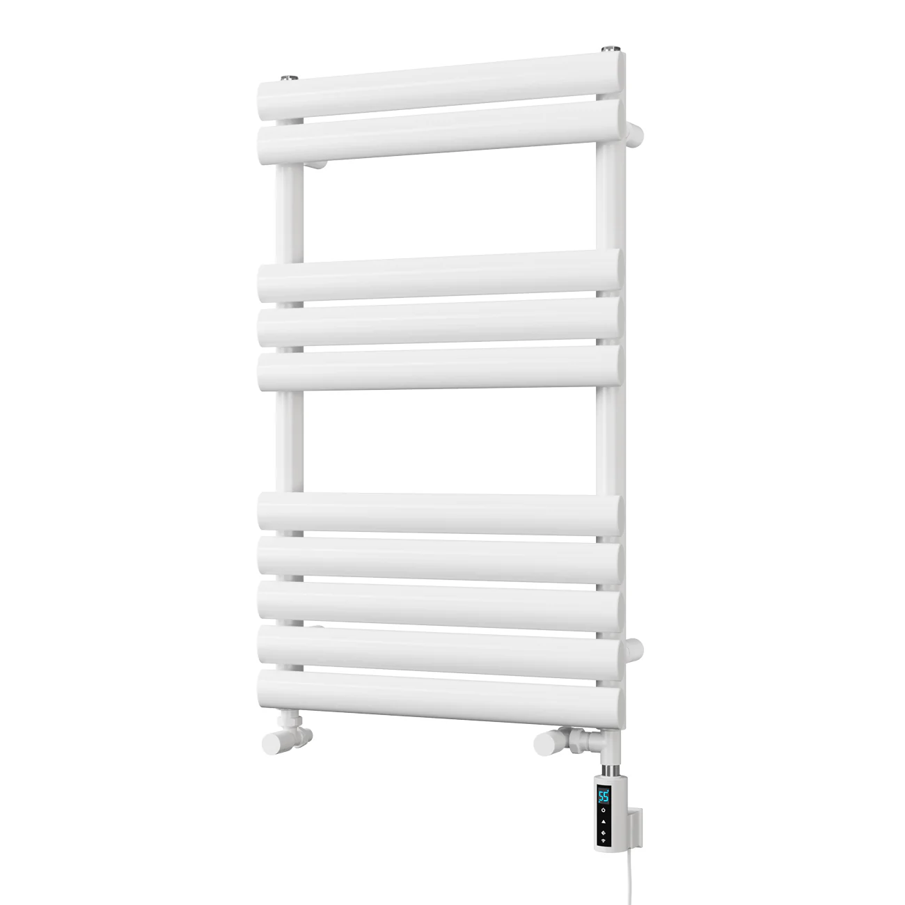 Omeara - White Dual Fuel Towel Rail H825mm x W500mm Thermostatic WIFI - Image 2