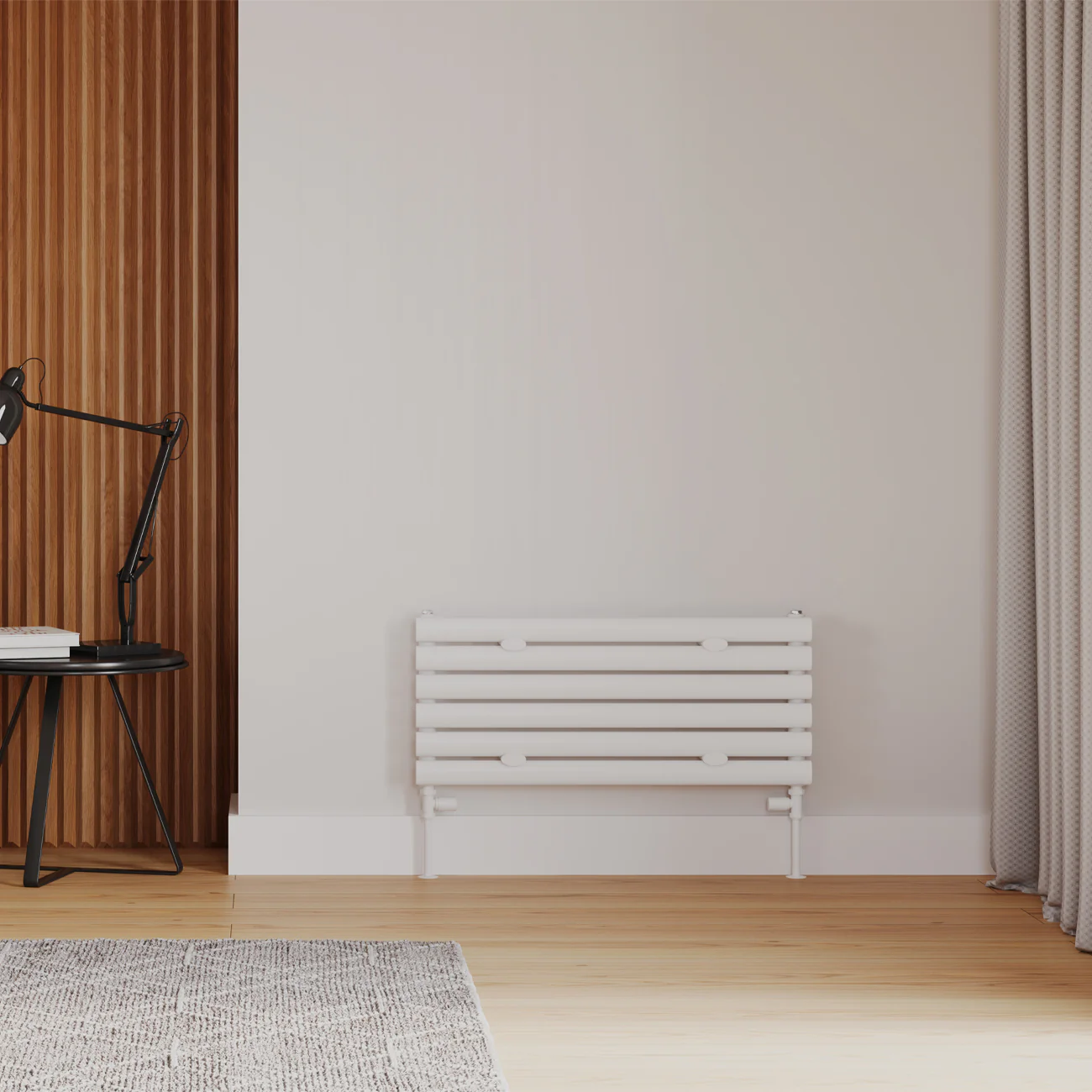 Omeara Axis - White Horizontal Radiator H348mm x W800mm Single Panel - Image 2