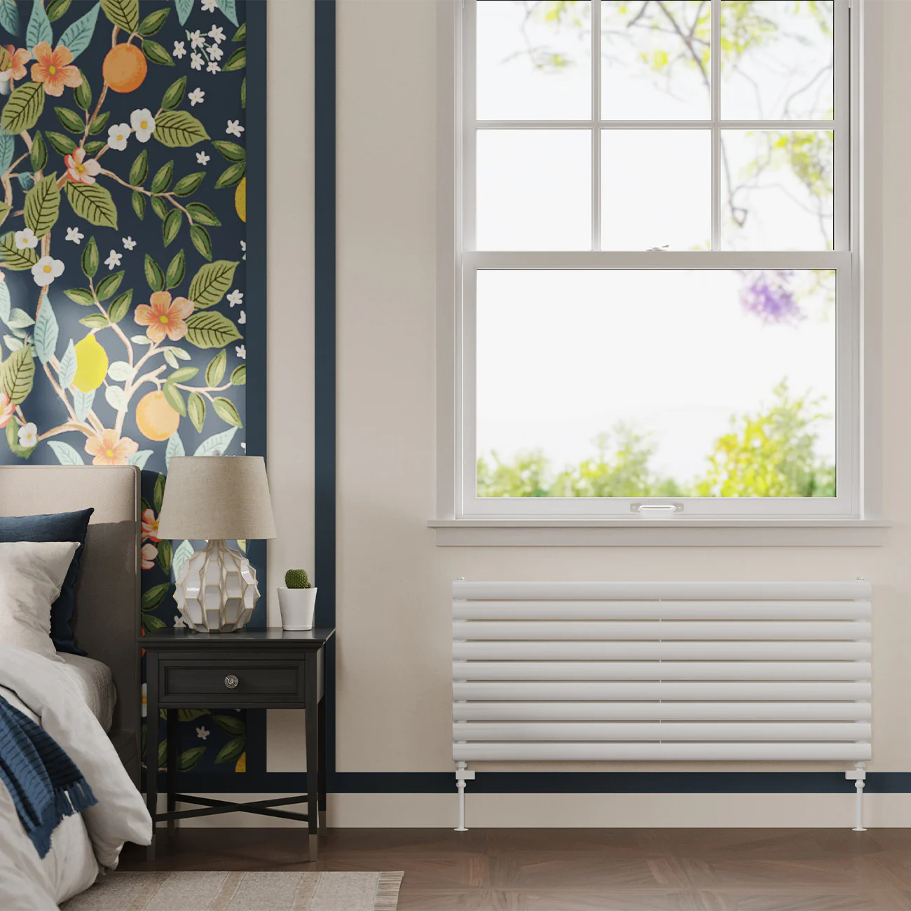 Omeara Axis - White Horizontal Radiator H522mm x W1200mm Double Panel - Image 2