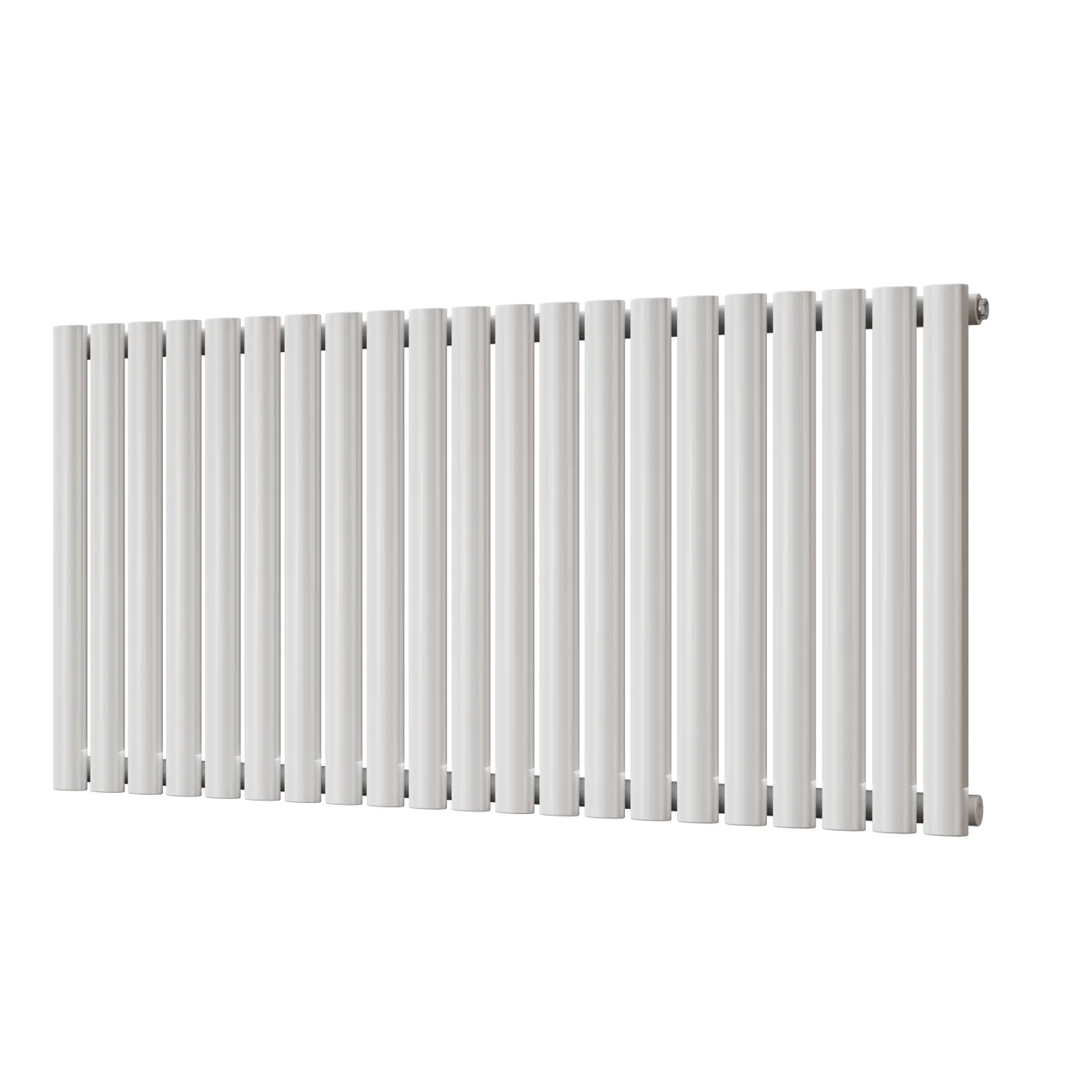 Omeara - White Horizontal Radiator H600mm x W1218mm Single Panel