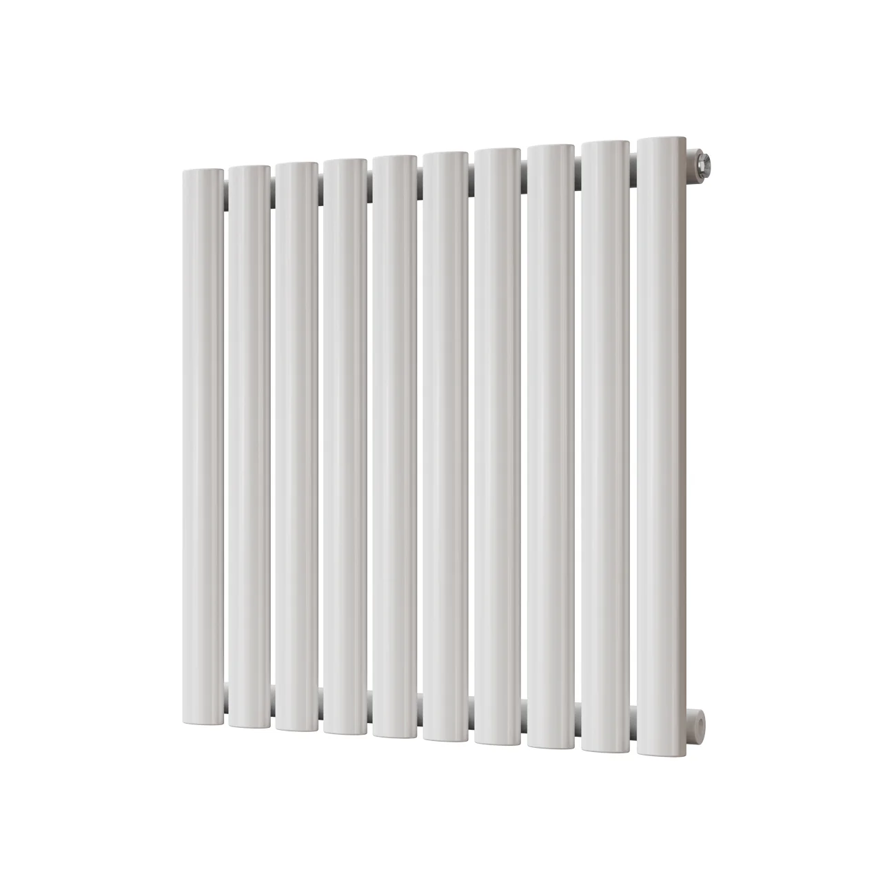 Omeara - White Horizontal Radiator H600mm x W580mm Single Panel
