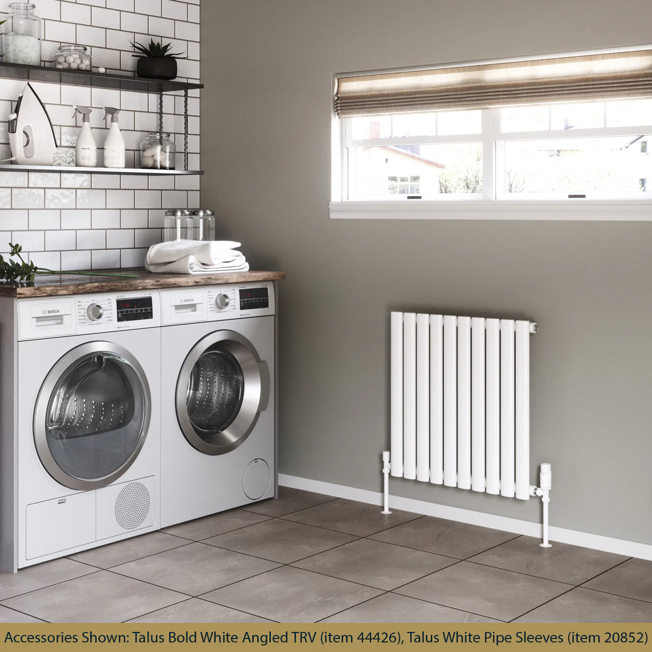 Omeara - White Horizontal Radiator H600mm x W580mm Single Panel - Image 2