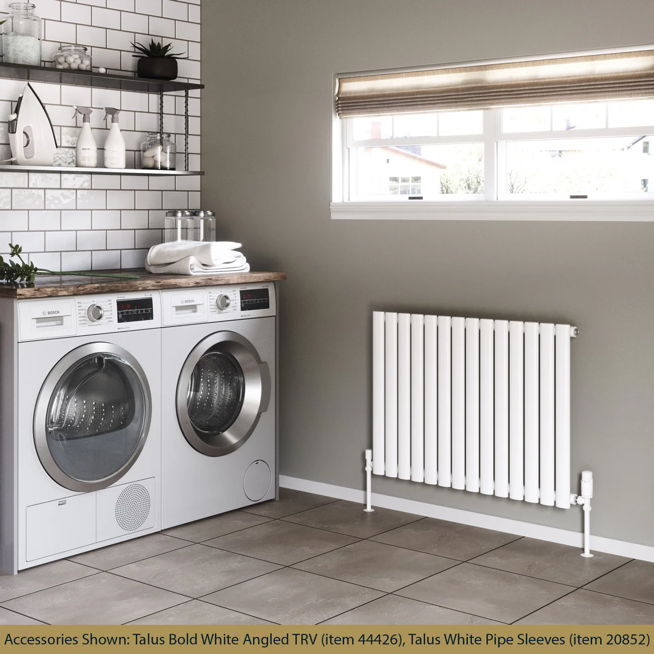 Omeara - White Horizontal Radiator H600mm x W812mm Single Panel - Image 2
