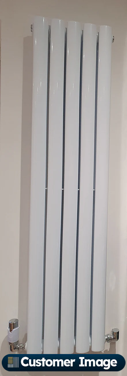 Omeara - White Vertical Radiator H1200mm x W290mm Double Panel - Image 4