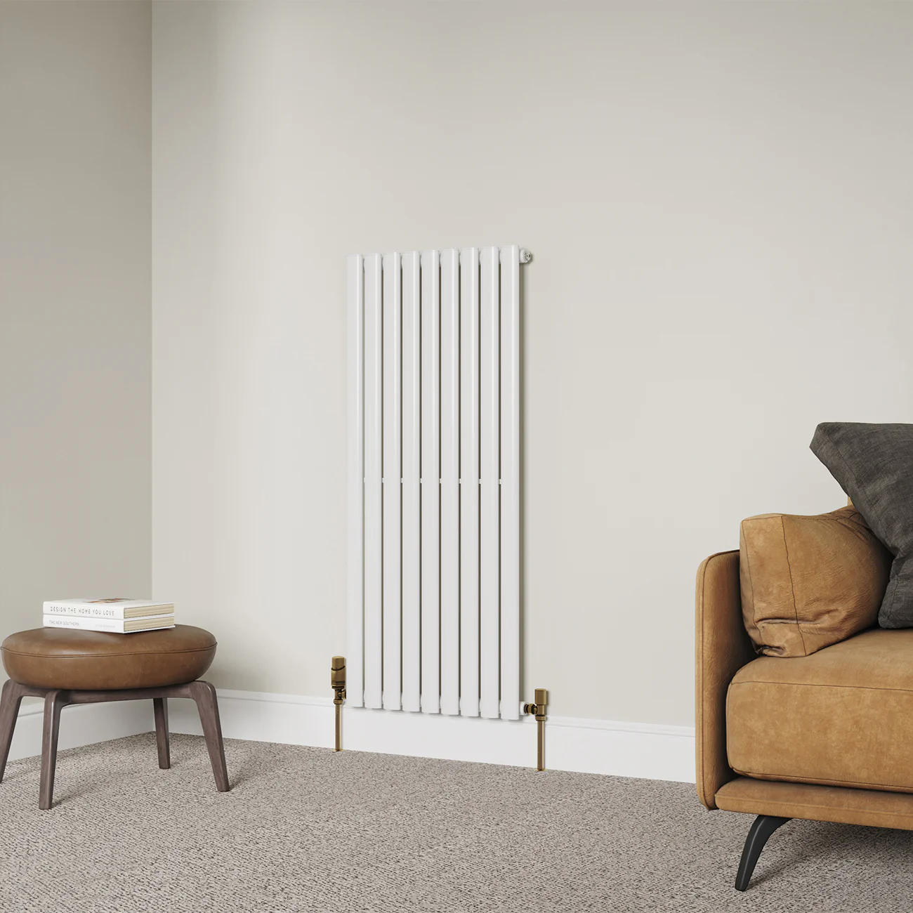 Omeara - White Vertical Radiator H1200mm x W522mm Single Panel - Image 2