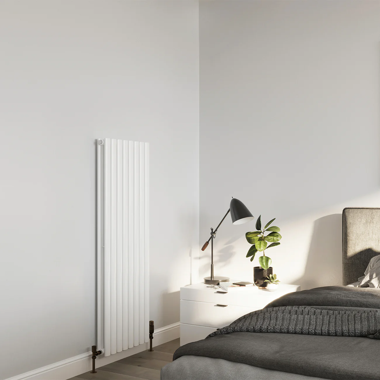 Omeara - White Vertical Radiator H1400mm x W464mm Double Panel - Image 2