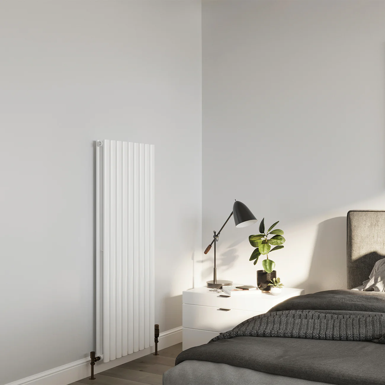 Omeara - White Vertical Radiator H1400mm x W522mm Double Panel - Image 2