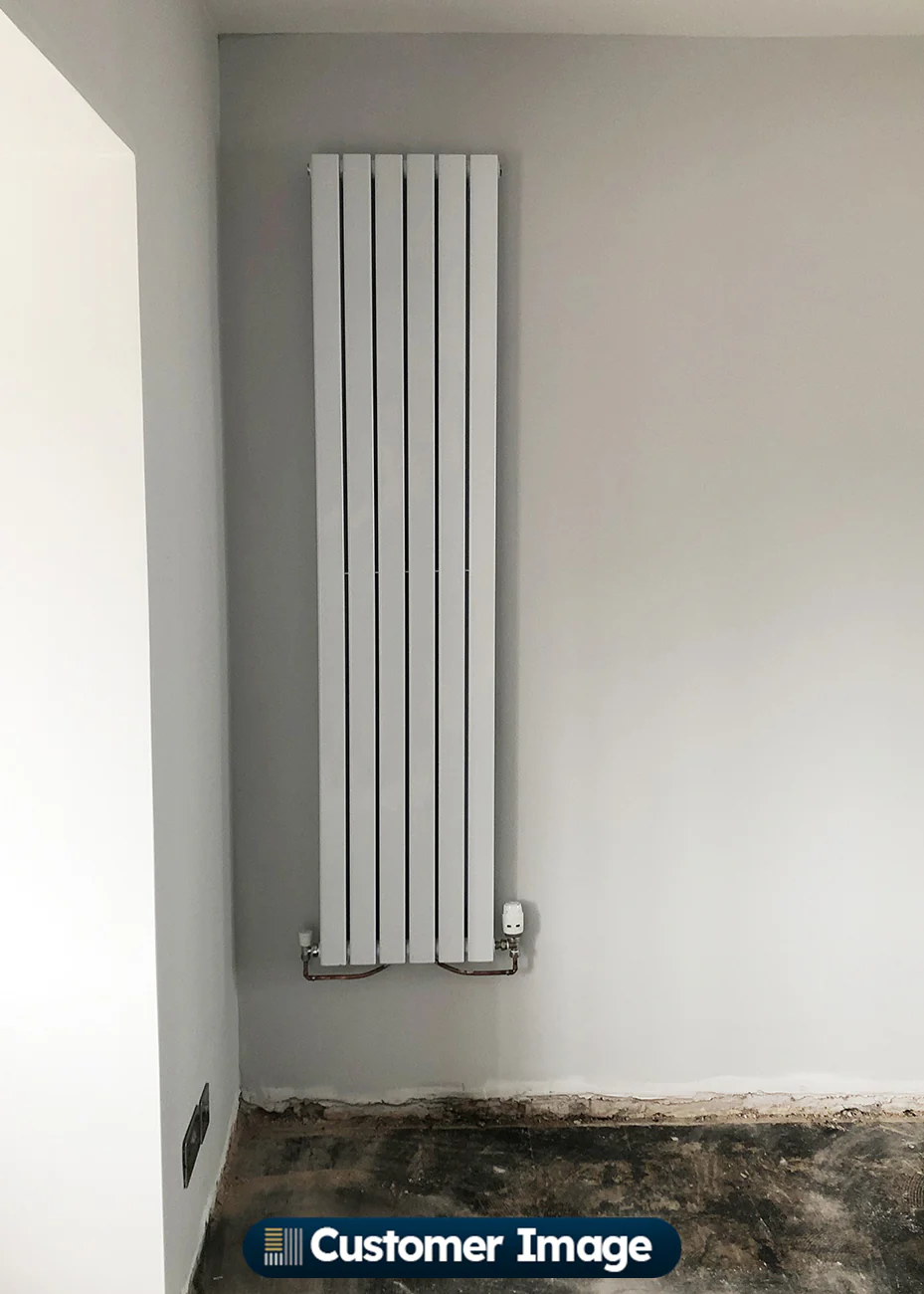 Omeara - White Vertical Radiator H1600mm x W348mm Single Panel - Image 4