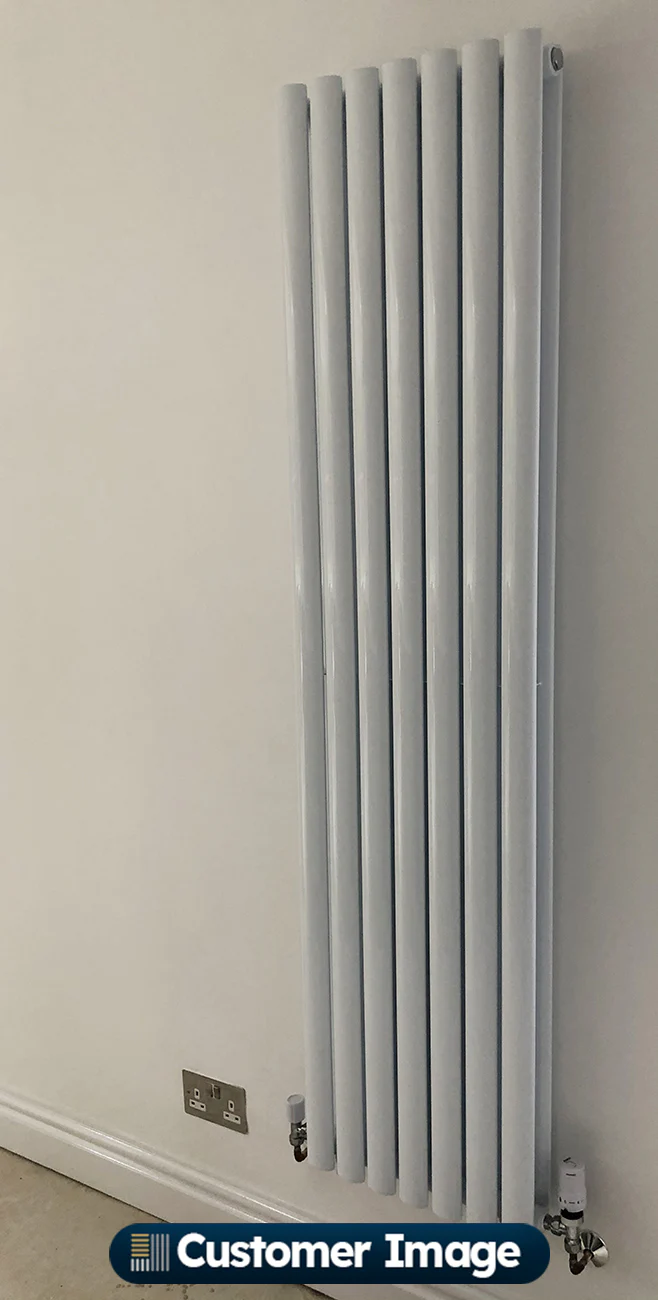 Omeara - White Vertical Radiator H1600mm x W406mm Double Panel - Image 4