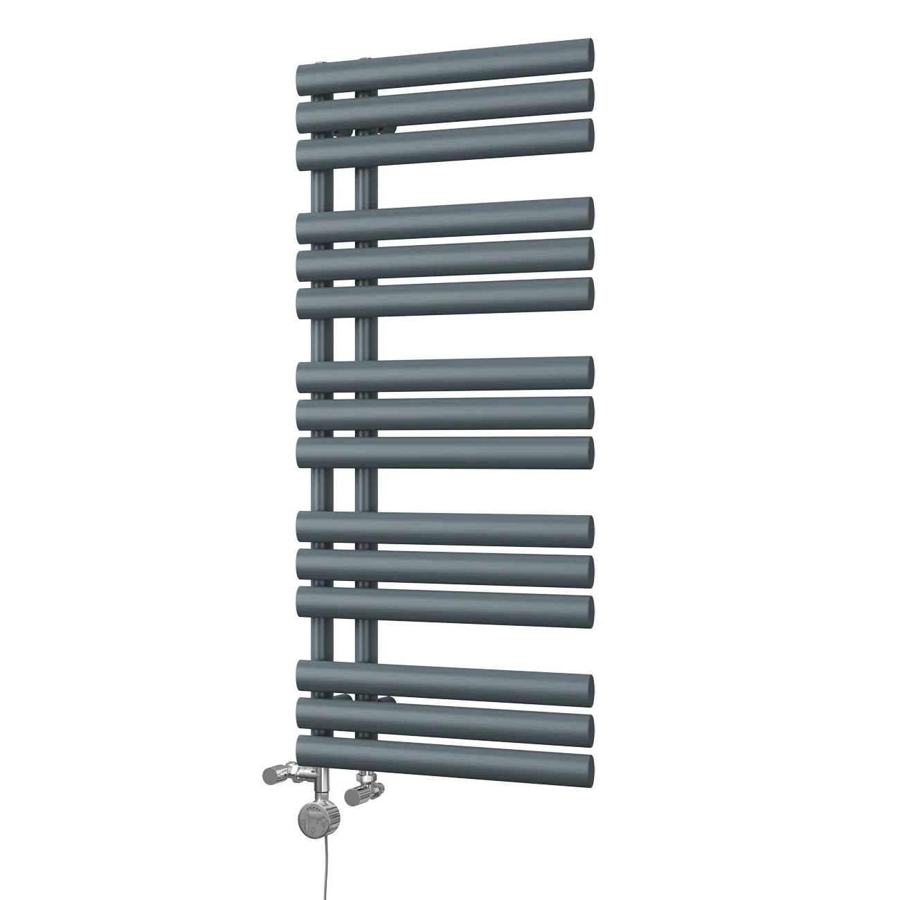 Percival - Anthracite Dual Fuel Towel Rail H1120mm x W500mm Thermostatic - Image 2