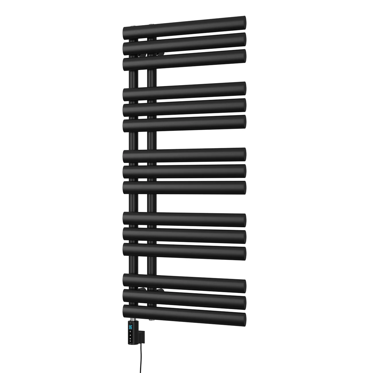 Percival - Black Electric Towel Rail H1120mm x W500mm 500w Thermostatic WIFI - Image 2