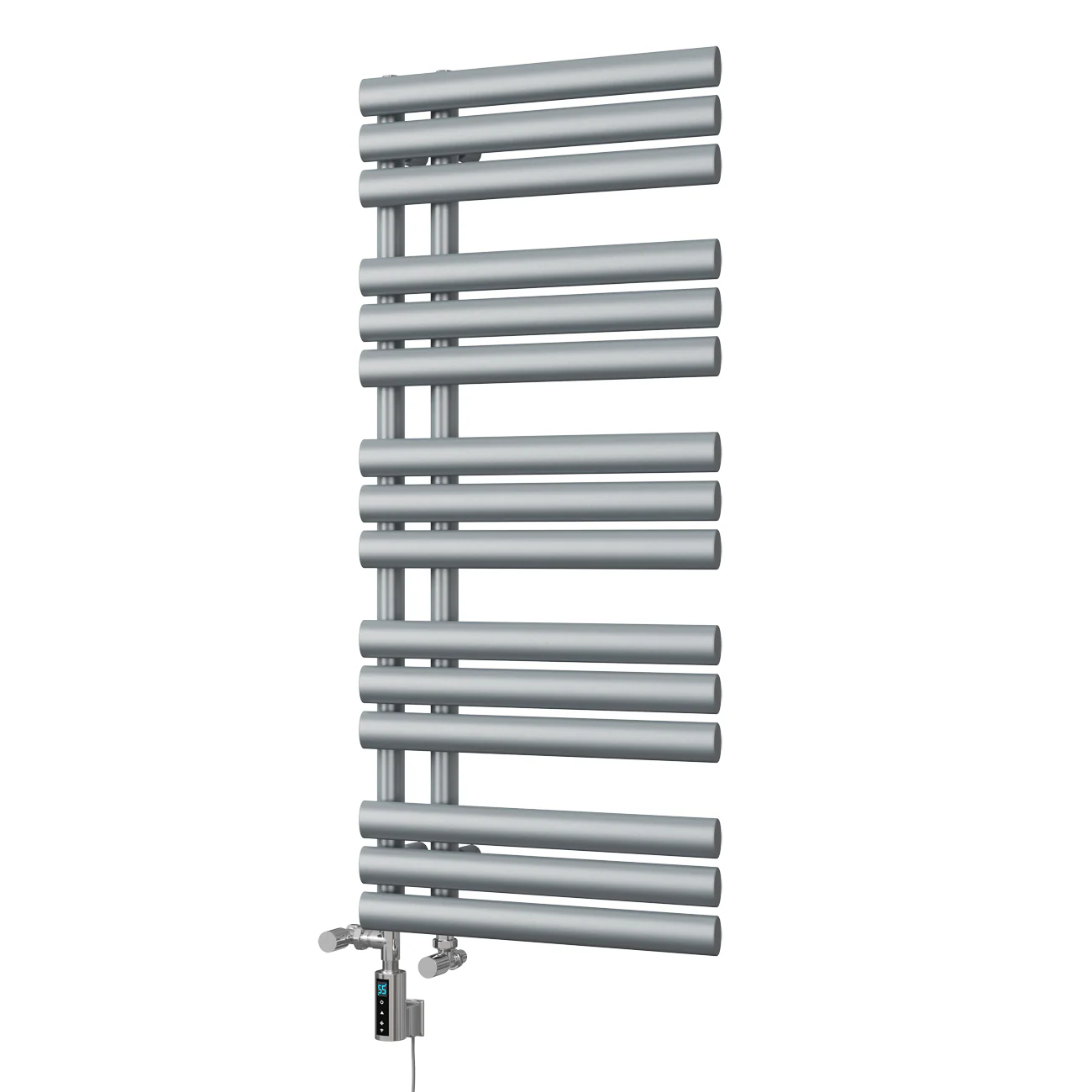 Percival - Silver Dual Fuel Towel Rail H1120mm x W500mm Thermostatic WIFI - Image 2