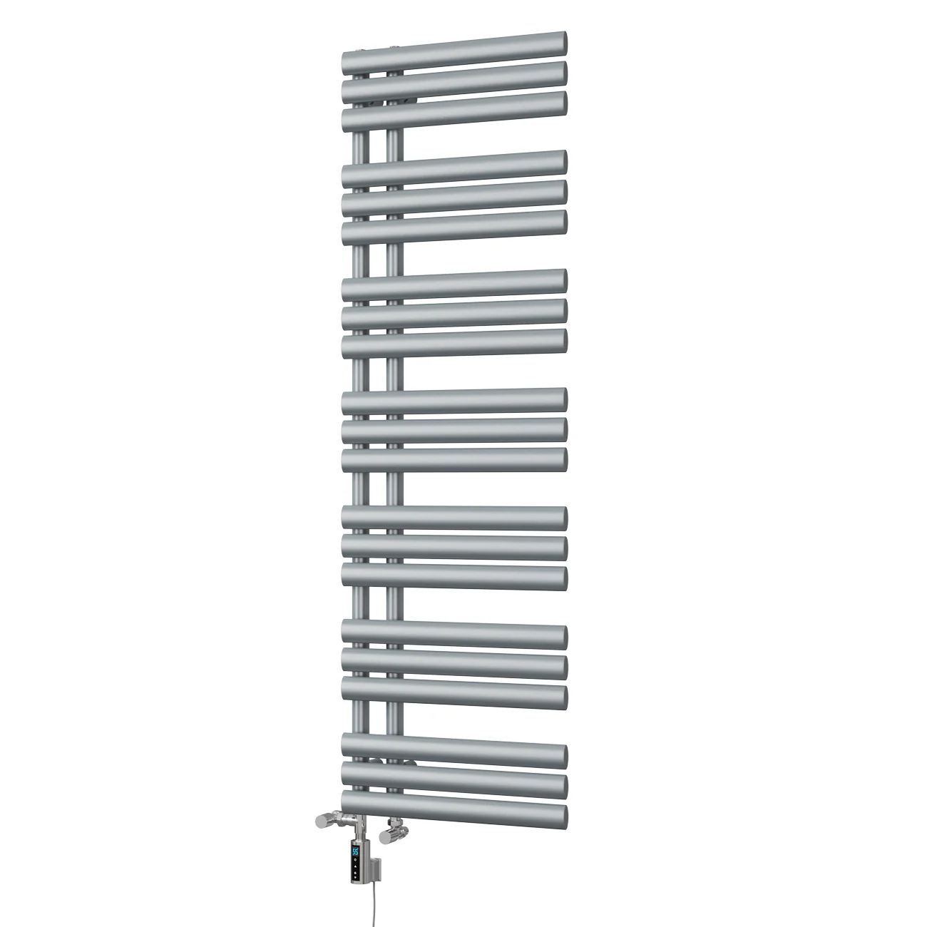 Percival - Silver Dual Fuel Towel Rail H1592mm x W500mm Thermostatic WIFI - Image 2