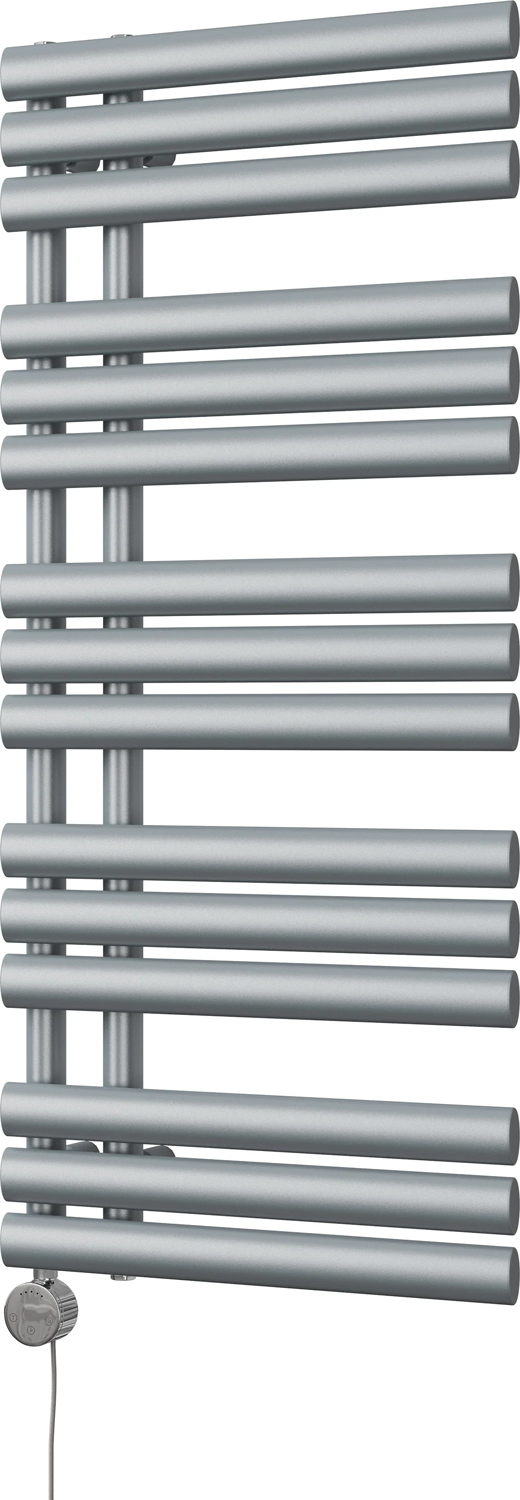 Percival - Silver Electric Towel Rail H1120mm x W500mm 500w Thermostatic