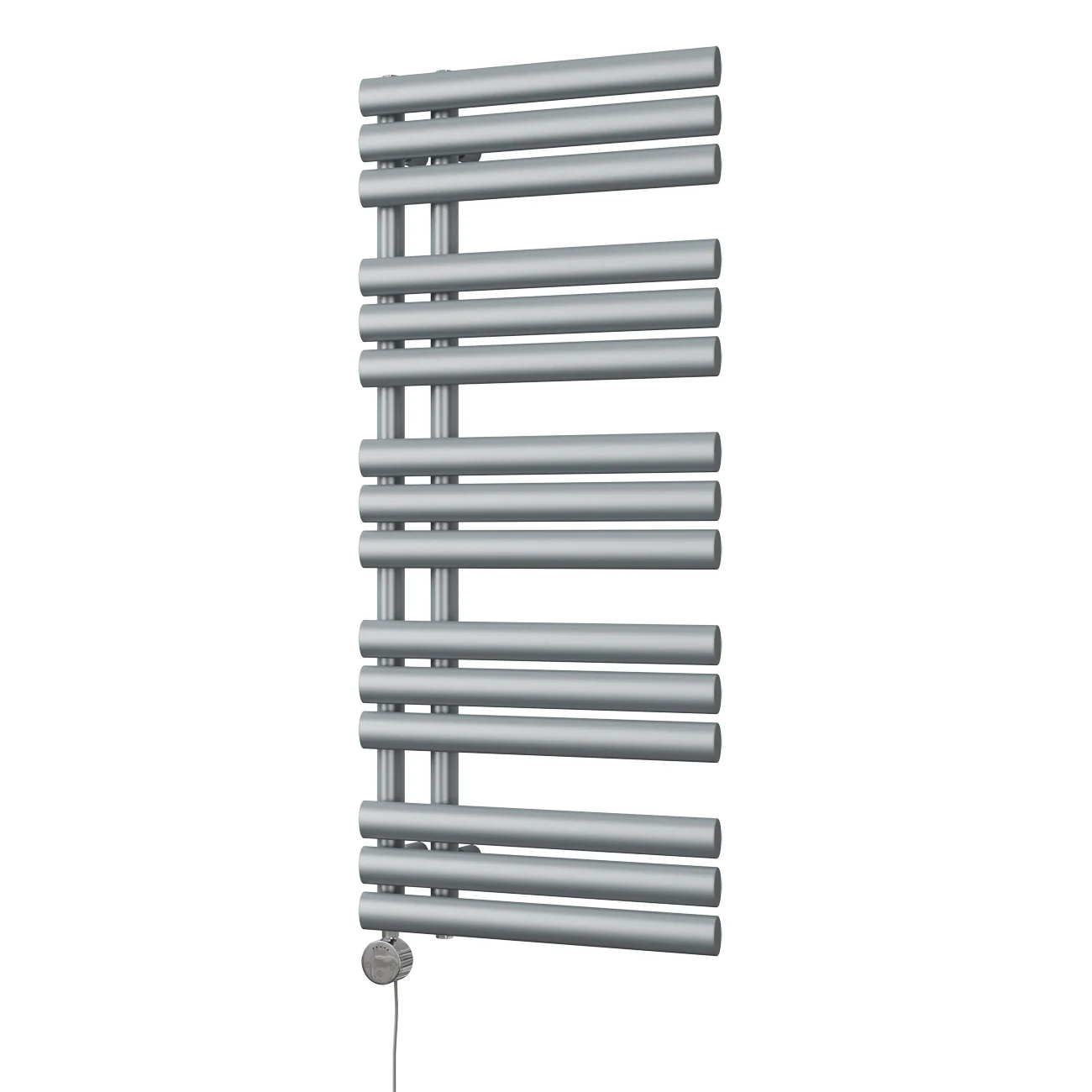 Percival - Silver Electric Towel Rail H1120mm x W500mm 500w Thermostatic - Image 2