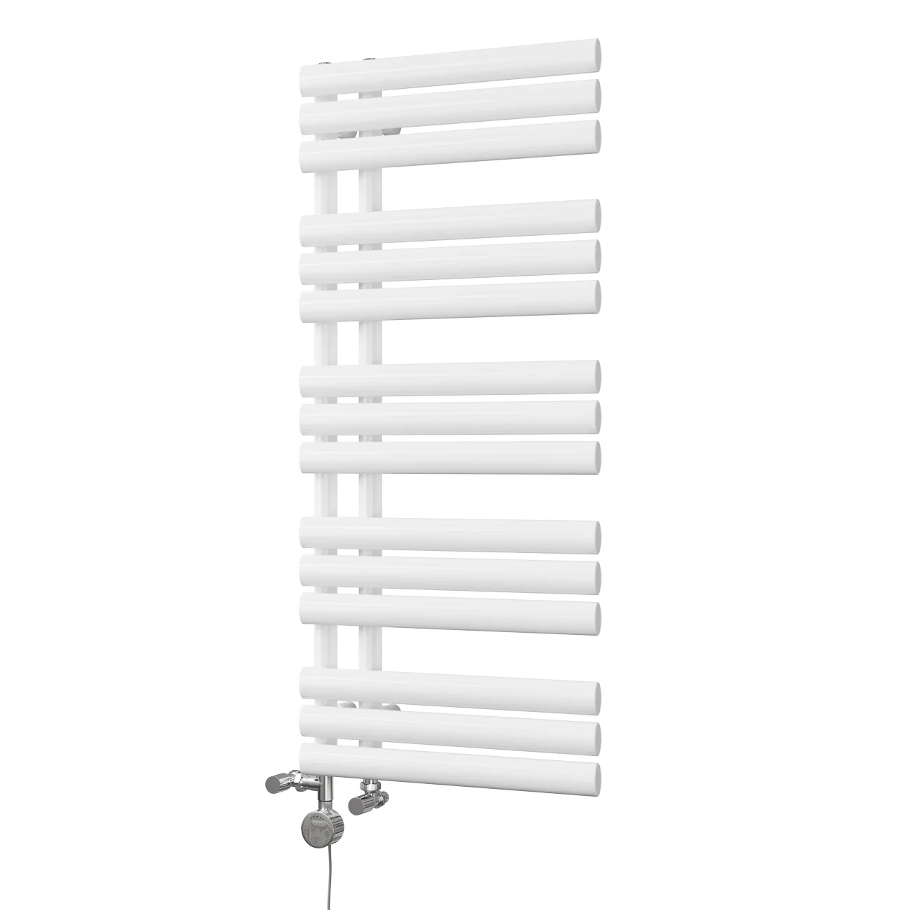 Percival - White Dual Fuel Towel Rail H1120mm x W500mm Thermostatic - Image 2