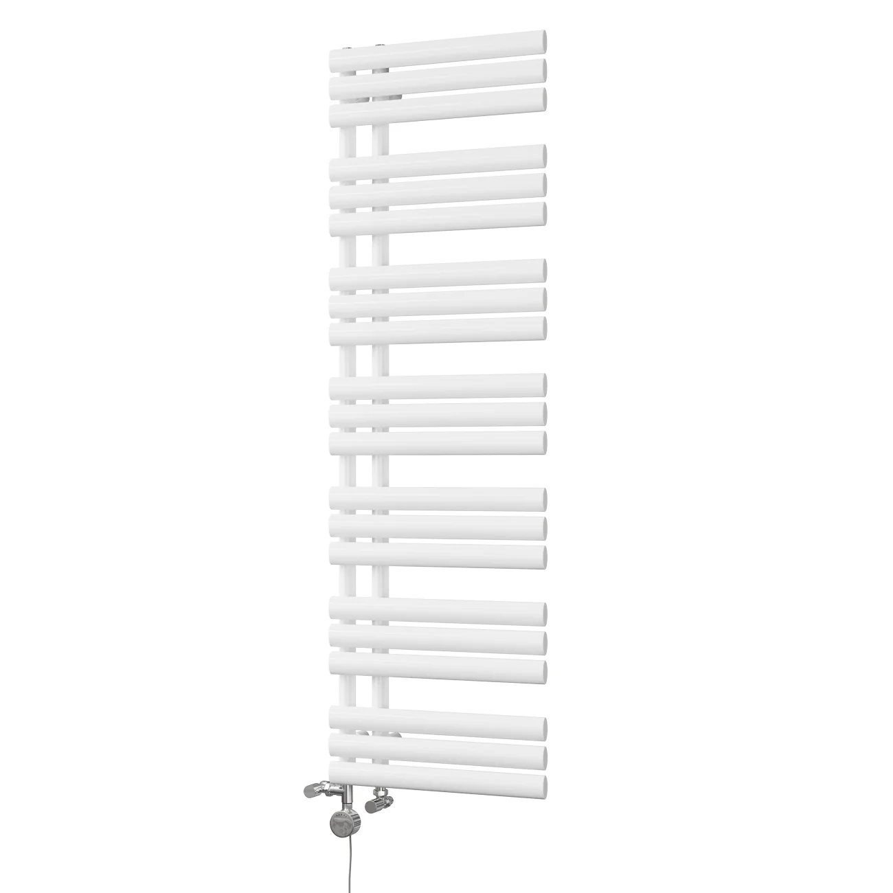 Percival - White Dual Fuel Towel Rail H1592mm x W500mm Thermostatic - Image 2