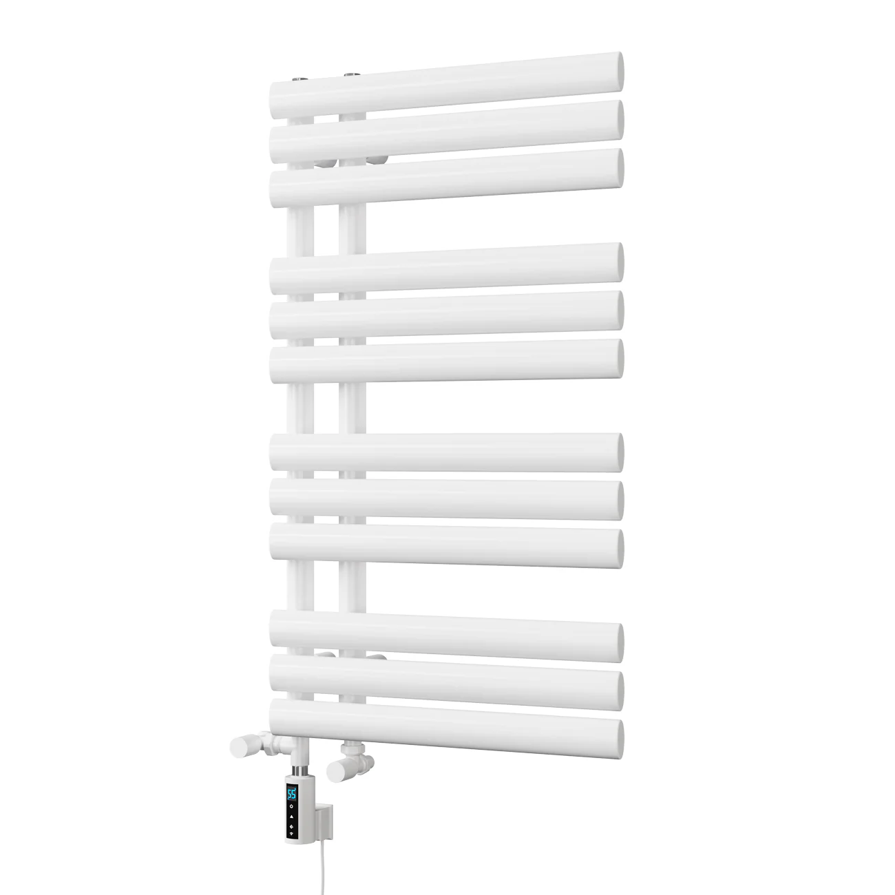Percival - White Dual Fuel Towel Rail H884mm x W500mm Thermostatic WIFI - Image 2