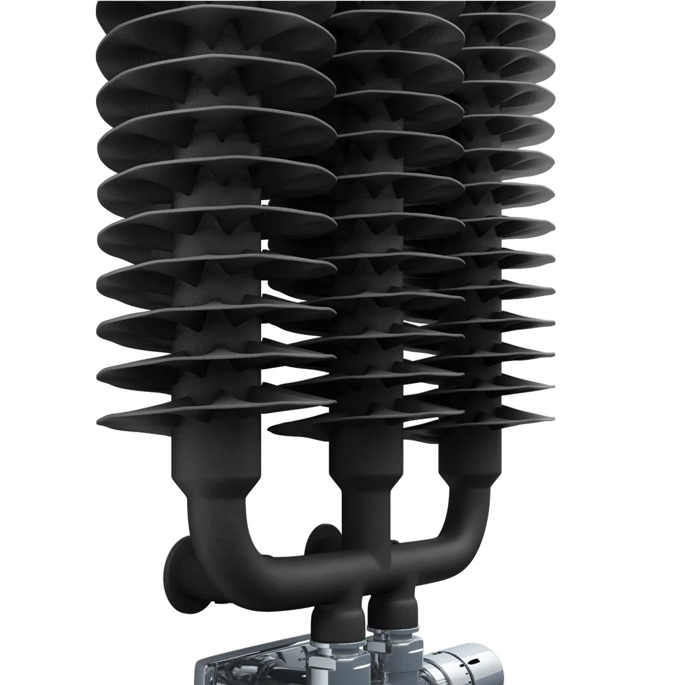 Ribbon V - Black Vertical Designer Radiator H1720mm x W290mm Single Panel - Image 4