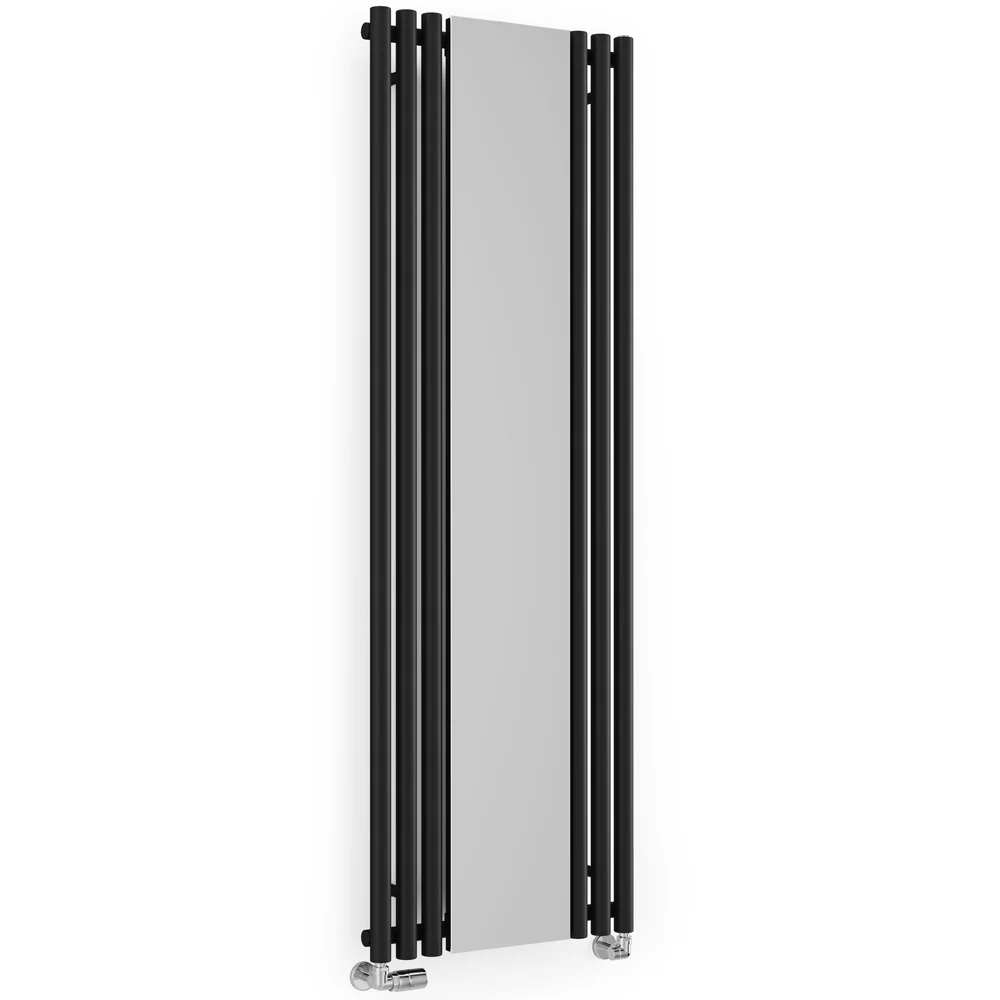 Rolo-Mirror - Black Vertical Designer Radiator H1800mm x W590mm Single Panel - Image 7