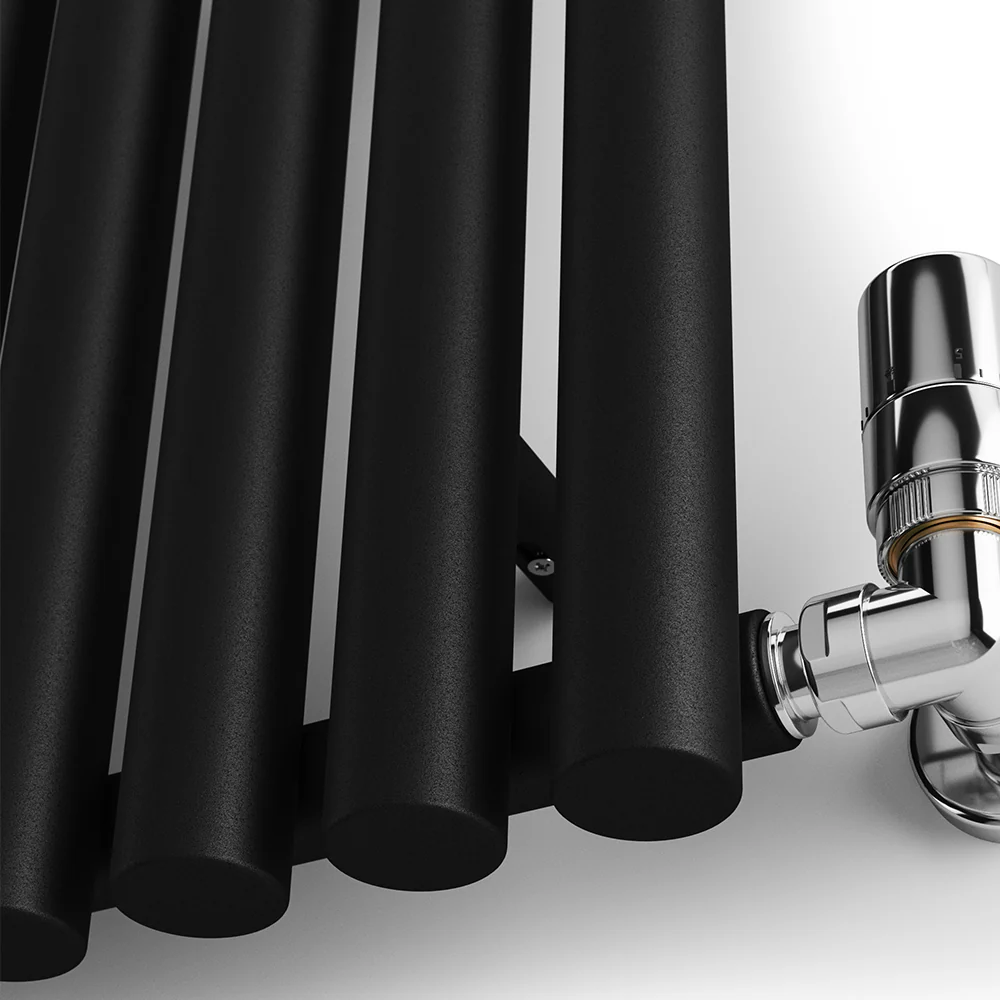 Rolo-Room - Black Horizontal Designer Radiator H500mm x W865mm Single Panel - Image 4