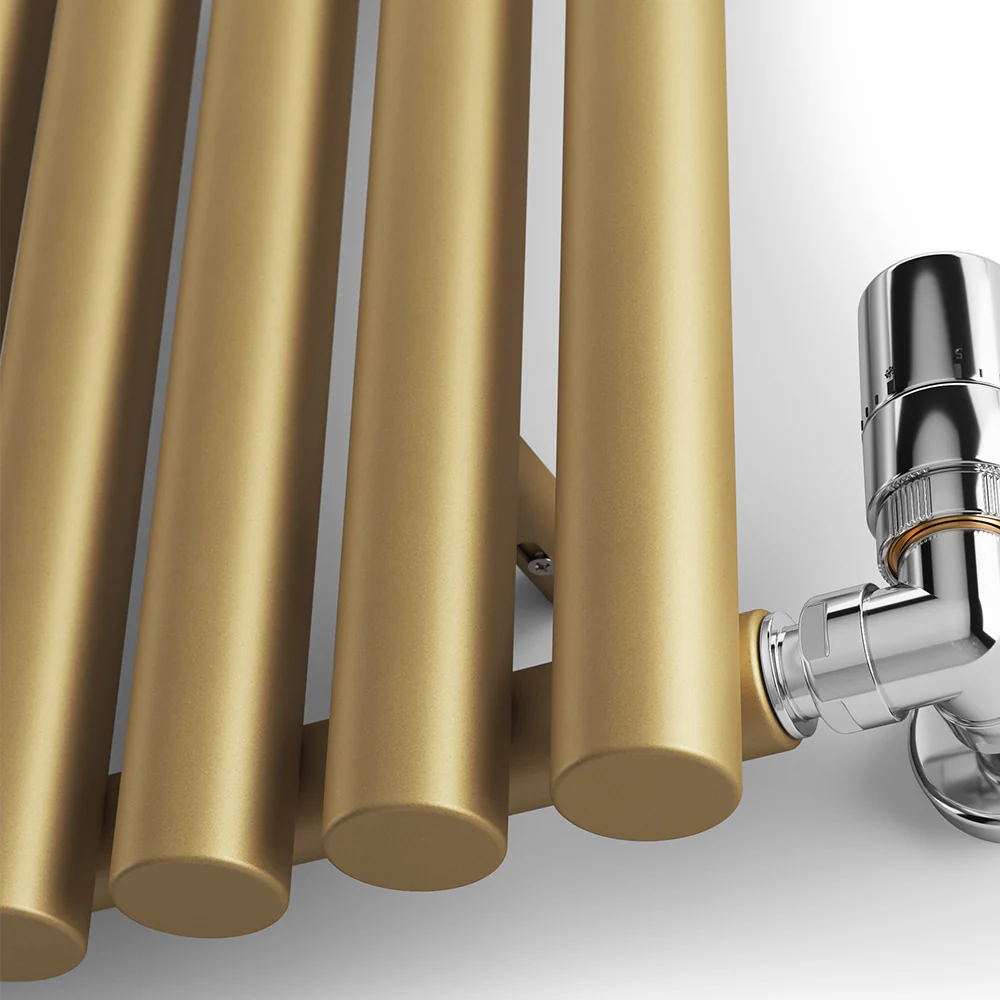 Rolo-Room - Brass Horizontal Designer Radiator H500mm x W865mm Single Panel - Image 4