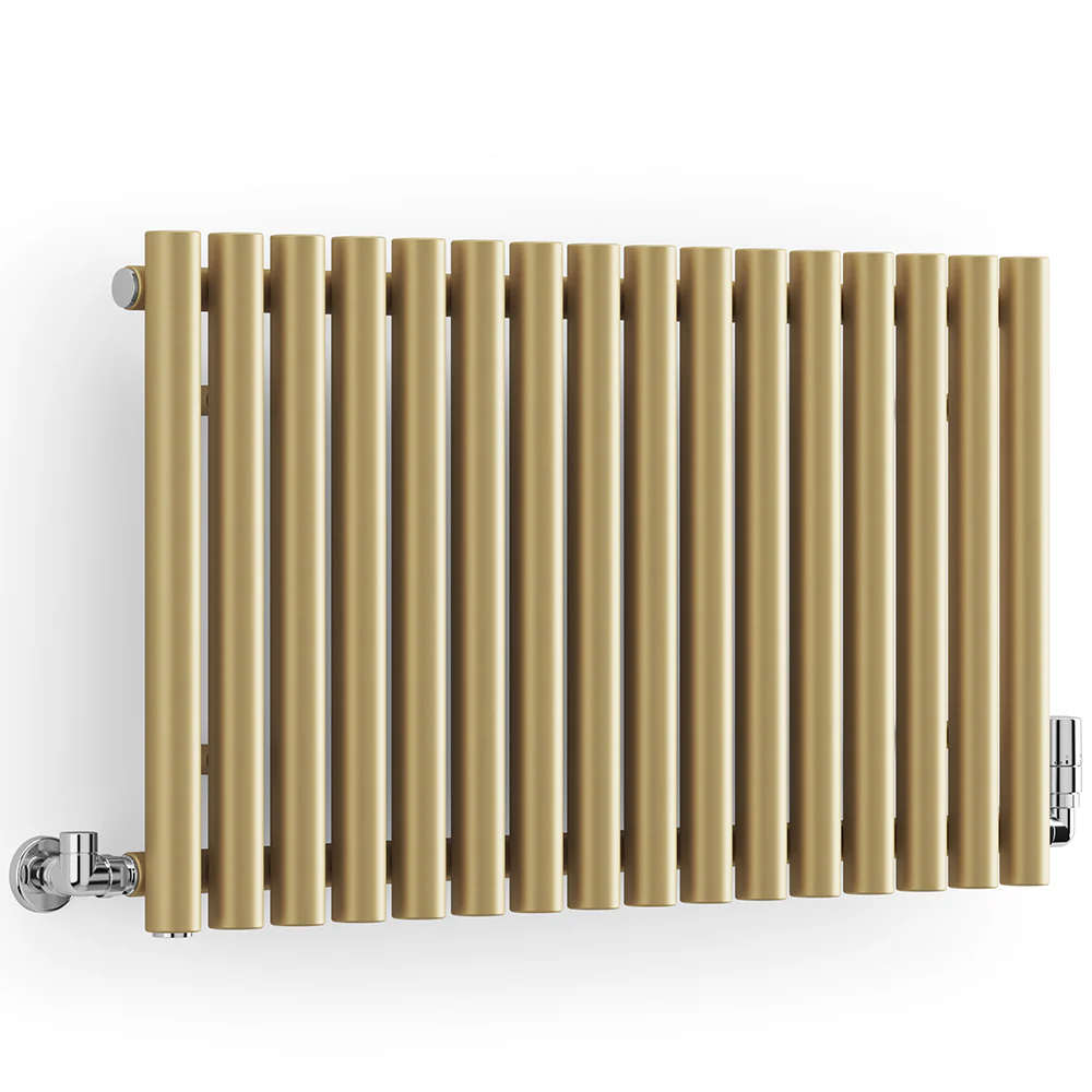Rolo-Room - Brass Horizontal Designer Radiator H500mm x W865mm Single Panel - Image 6