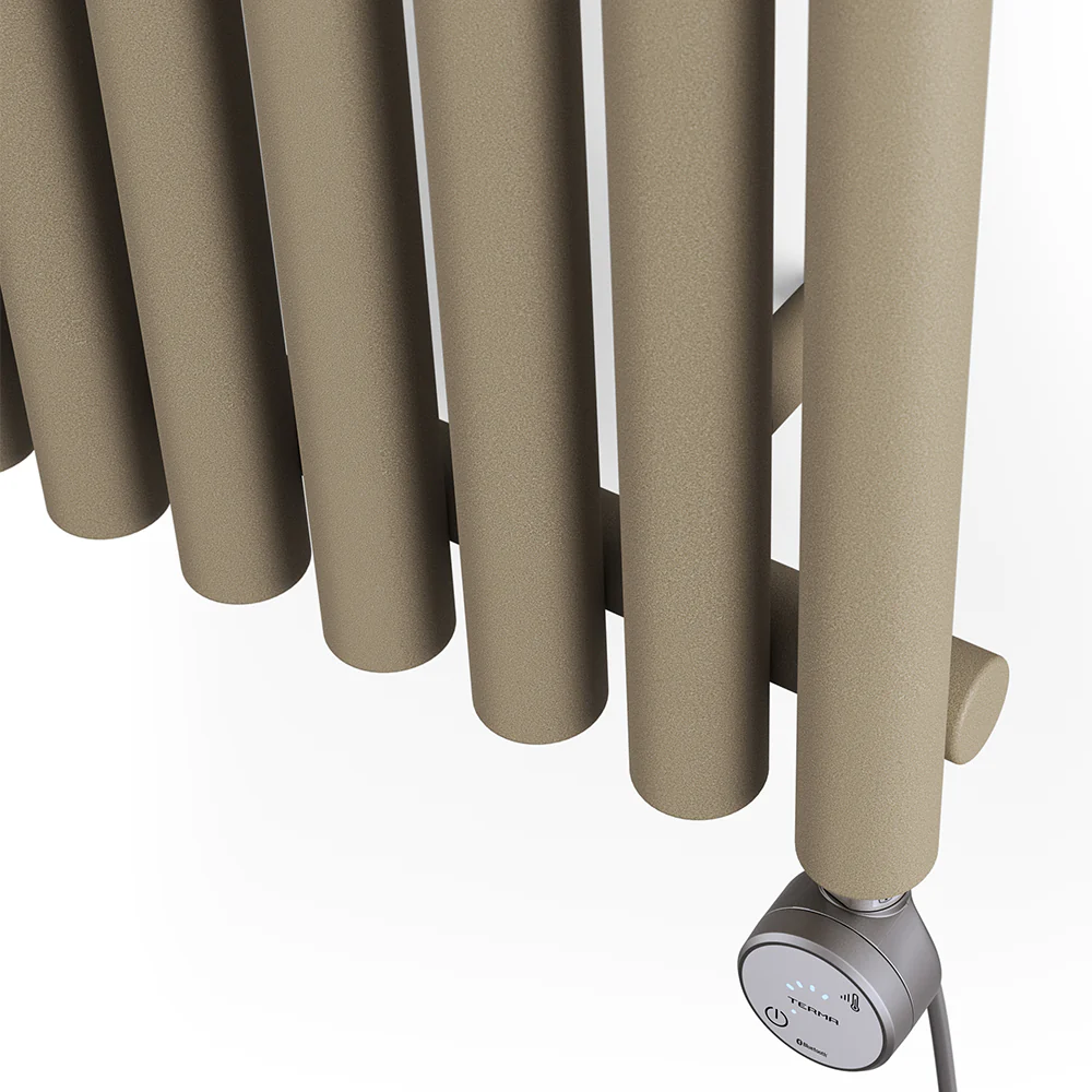 Rolo-Room - Quartz Mocha Vertical Electric Radiator H1800mm x W480mm 1000w Thermostatic - Image 4