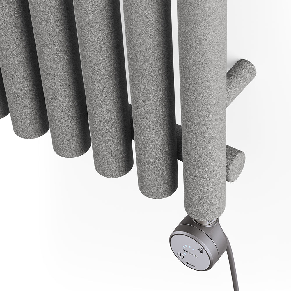 Rolo-Room - Salt & Pepper Vertical Electric Radiator H1800mm x W370mm 800w Thermostatic - Image 4