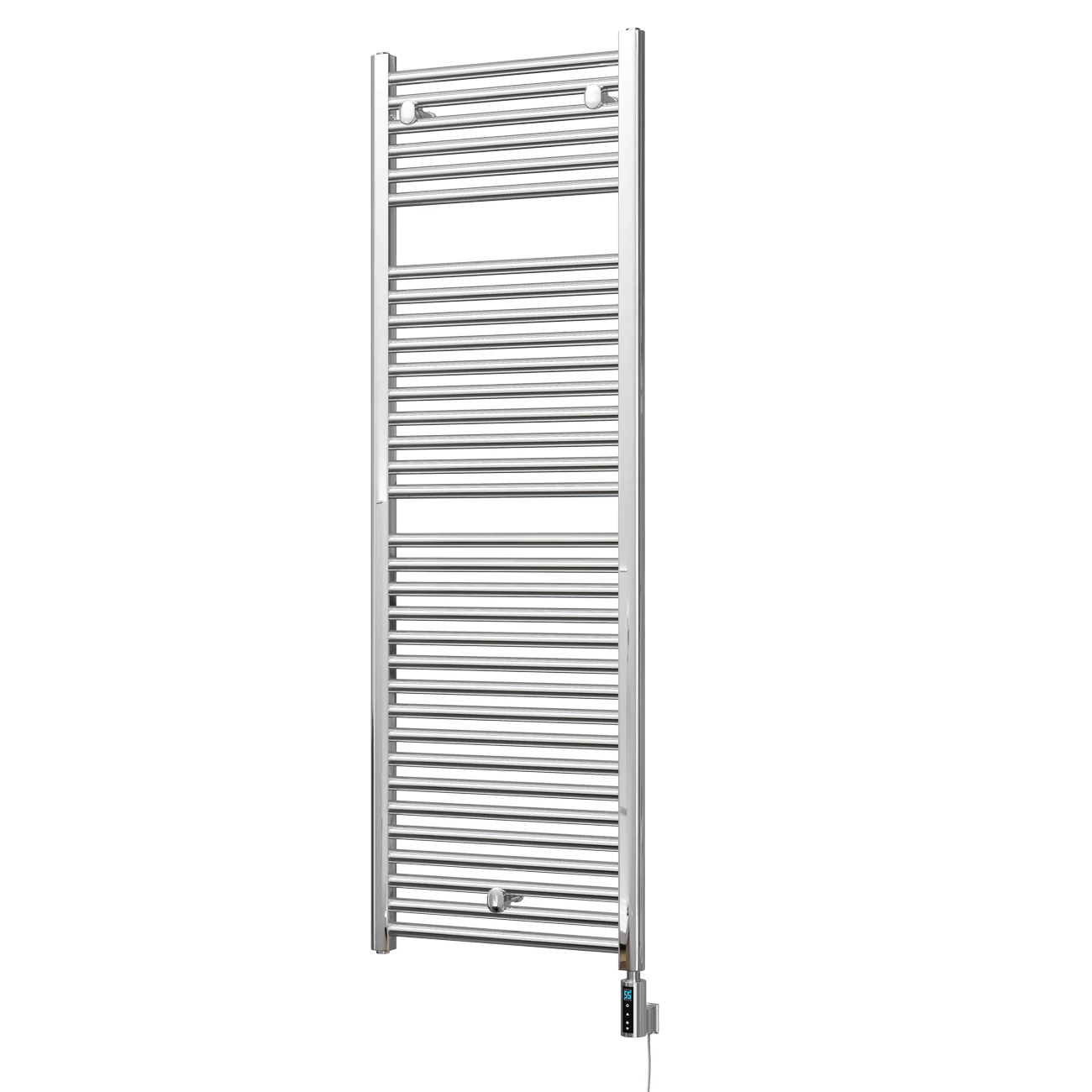 Roma - Chrome Electric Towel Rail H1512mm x W500mm Straight 600w Thermostatic WIFI - Image 2