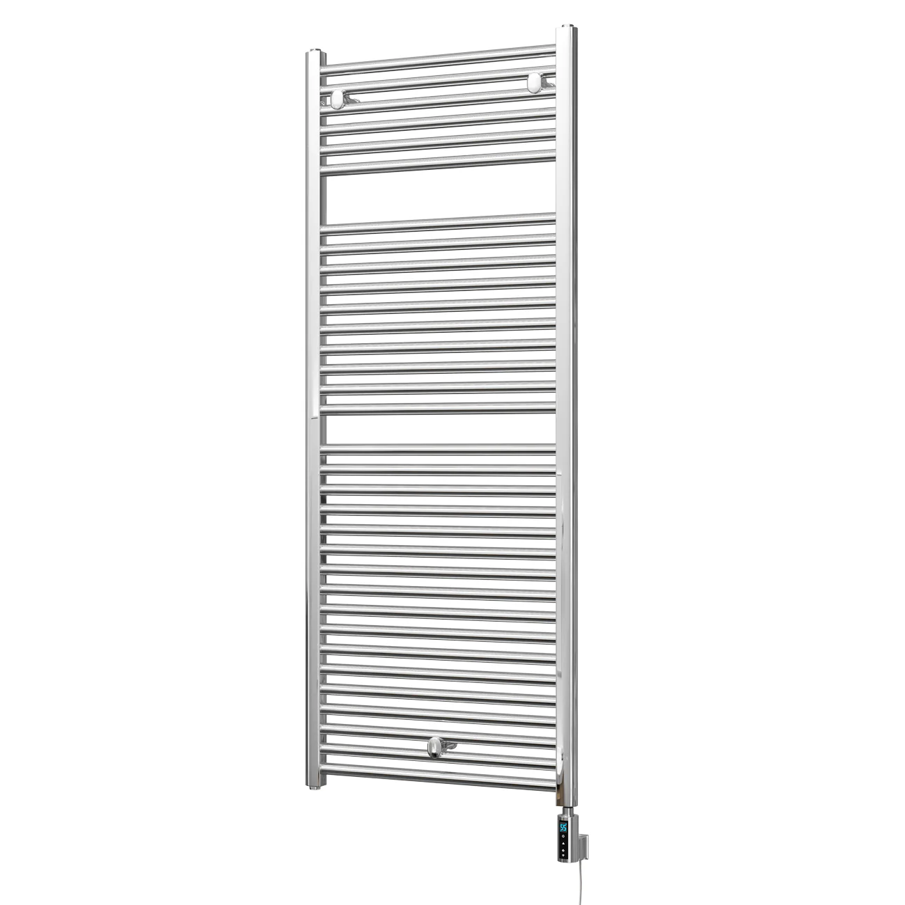 Roma - Chrome Electric Towel Rail H1512mm x W600mm Straight 600w Thermostatic WIFI - Image 2